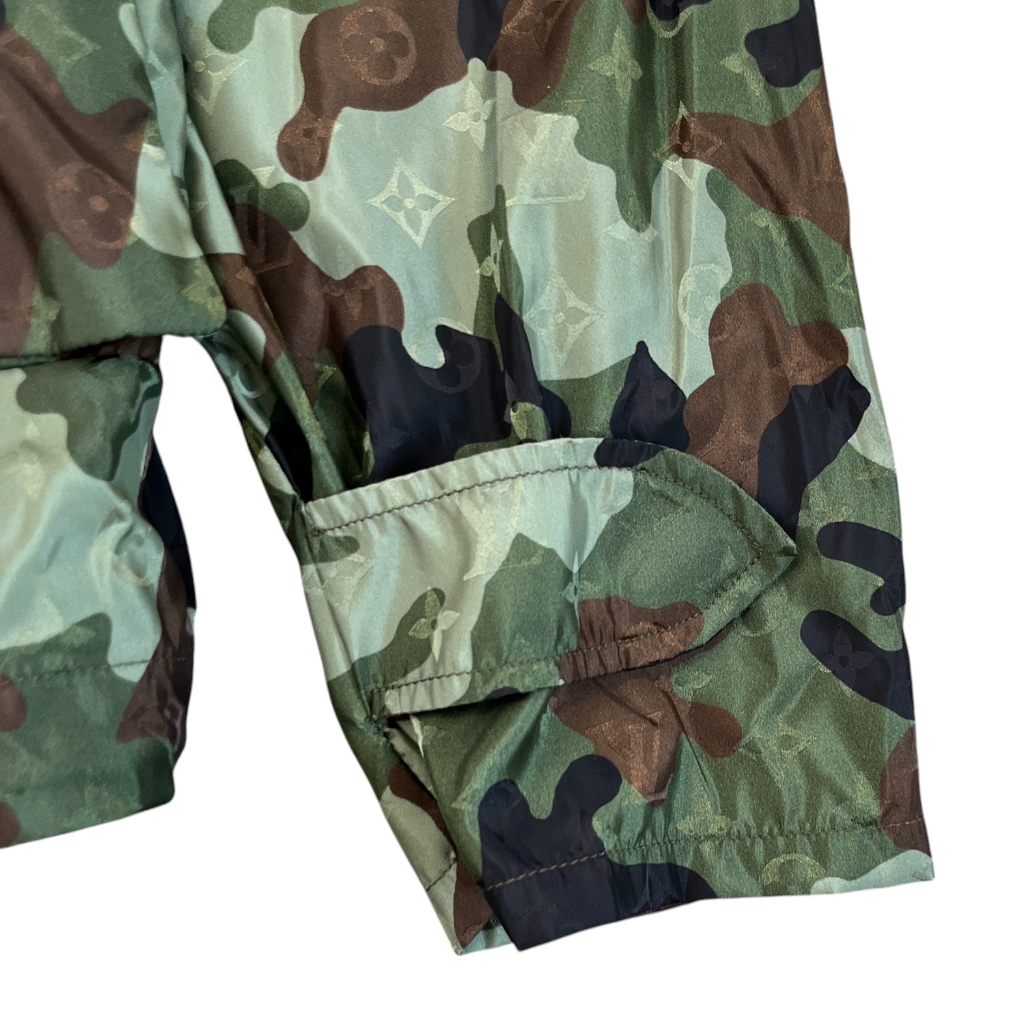 Men's Monogram Camo Windbreaker Khaki Size IT 52 / XL