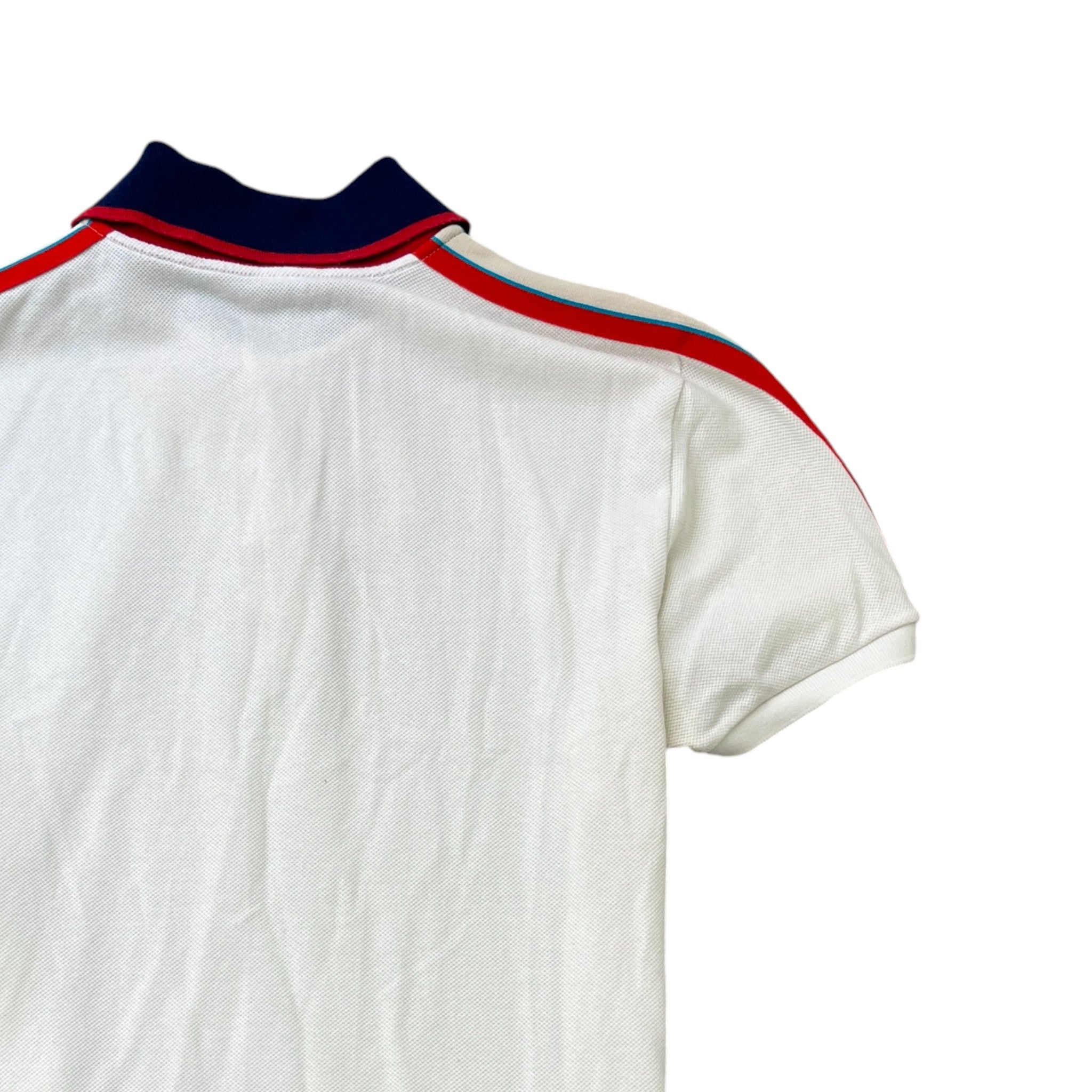 Men's Tape Logo Polo Shirt White Size M