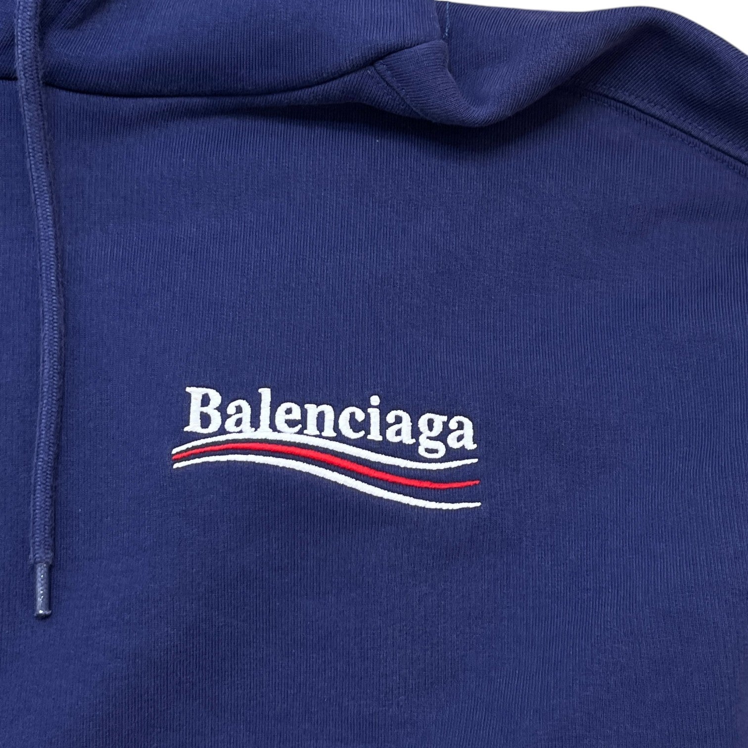 Men's Political Campaign Logo Hoodie Blue Size S