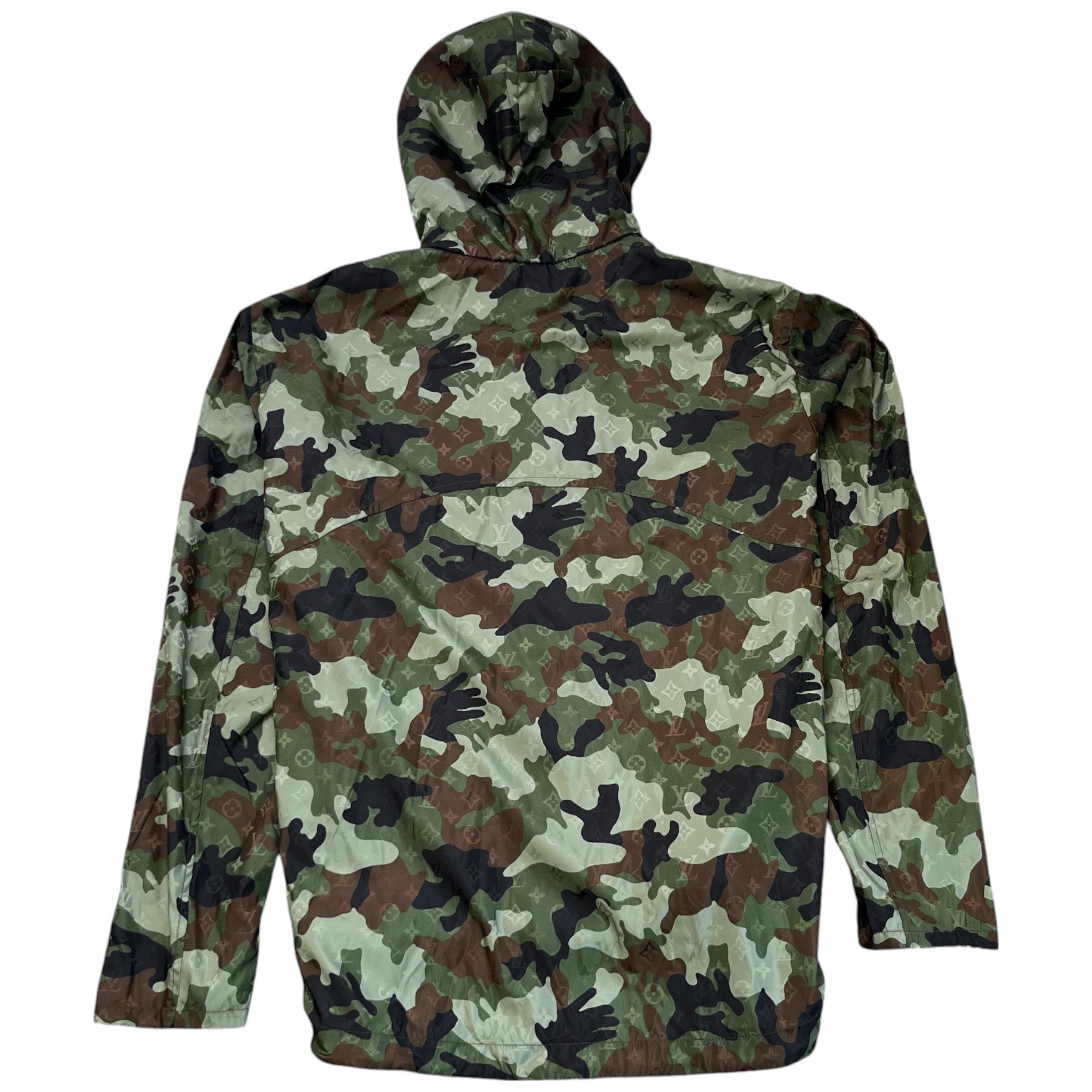 Men's Monogram Camo Windbreaker Khaki Size IT 52 / XL