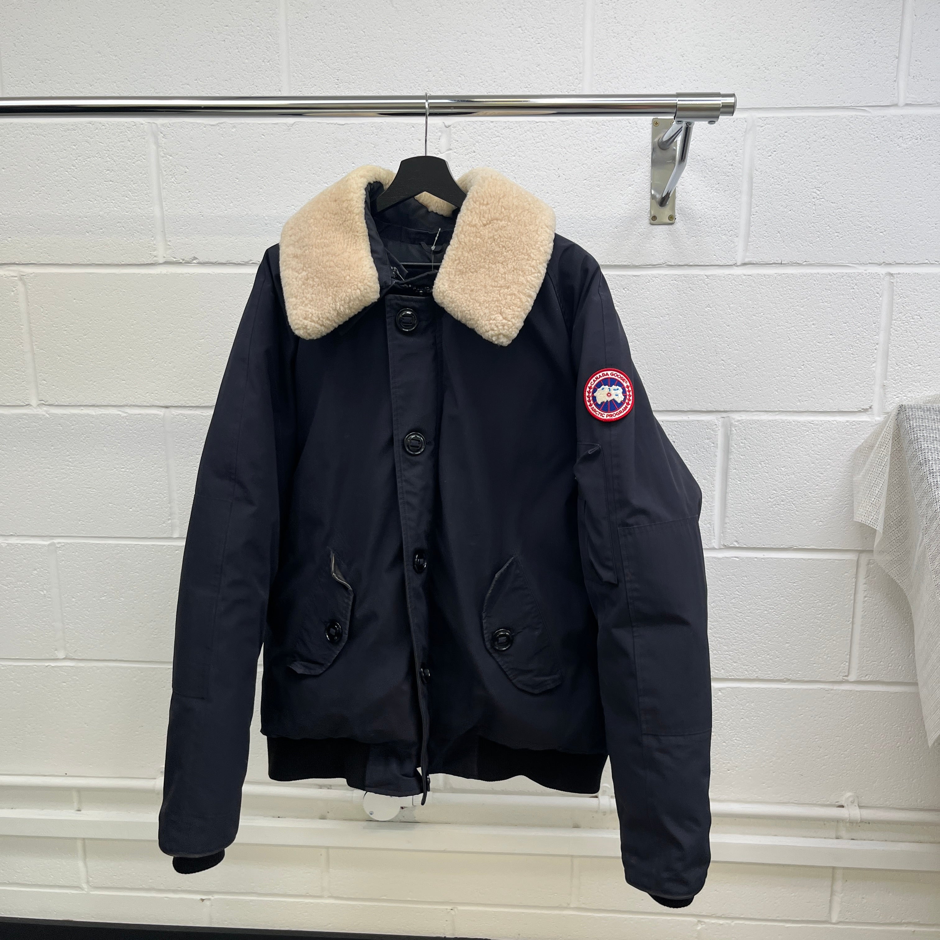 Men's Foxe Bomber Down Jacket Navy Size XXL