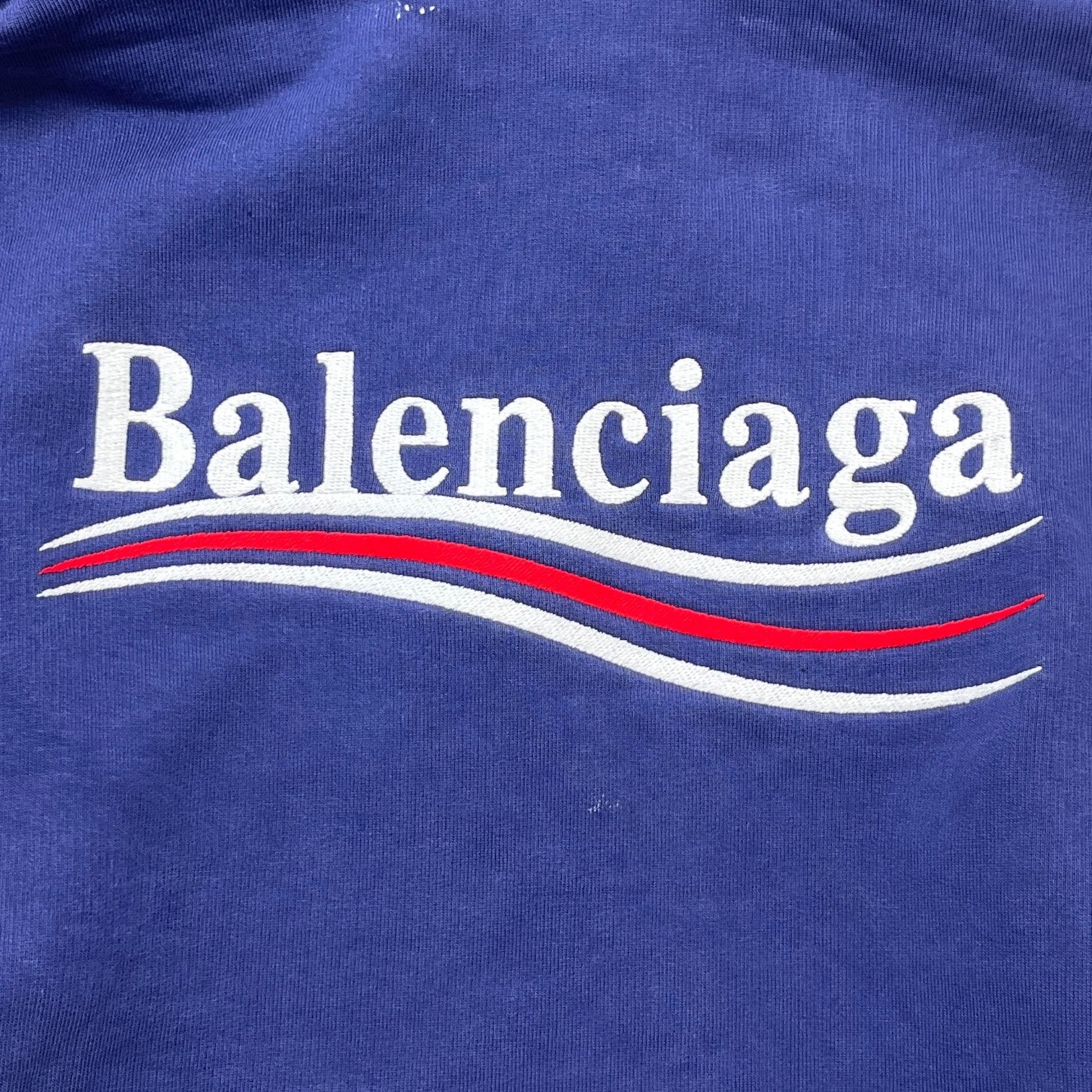Men's Political Campaign Logo Hoodie Blue Size S