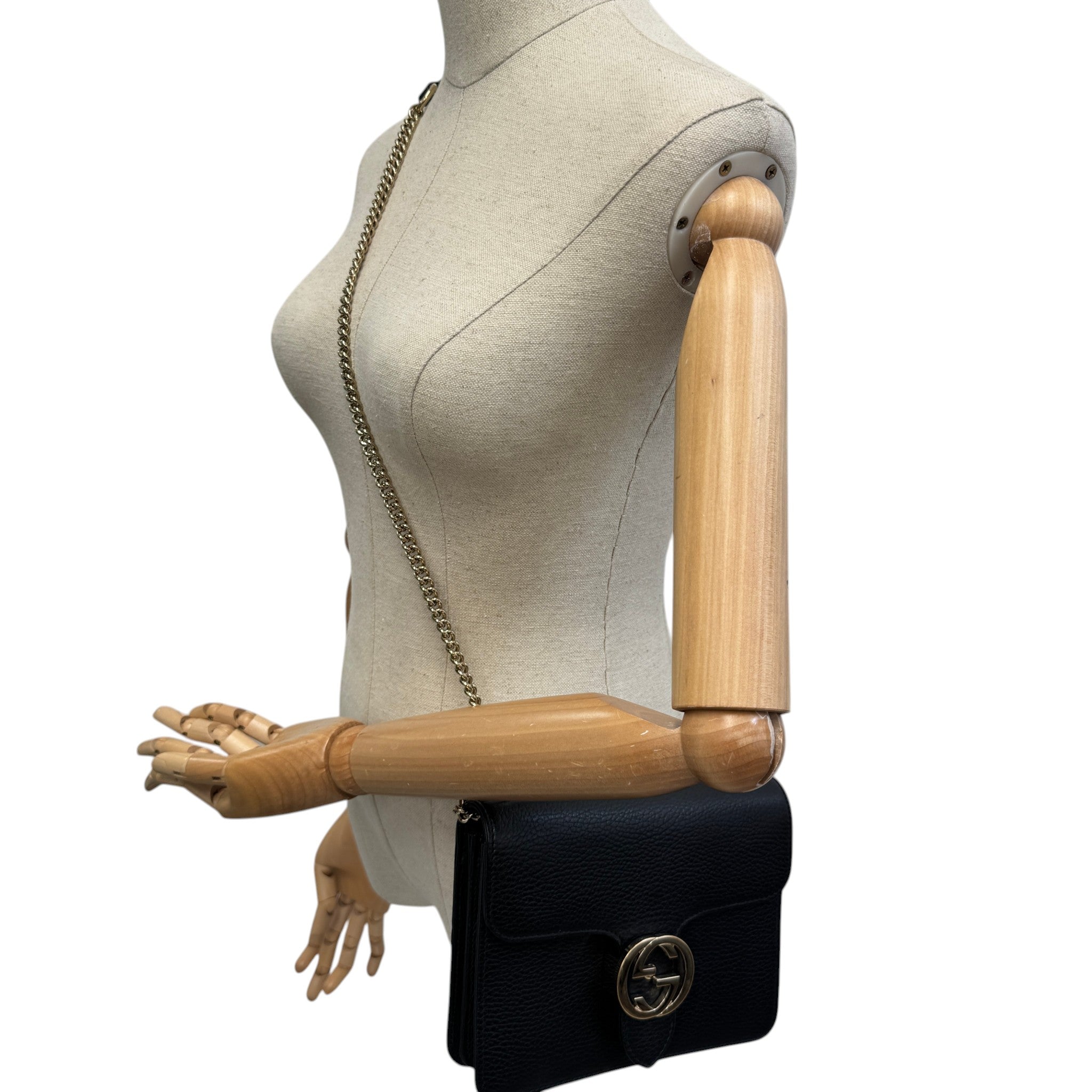 Women's Interlocking G Bag Black