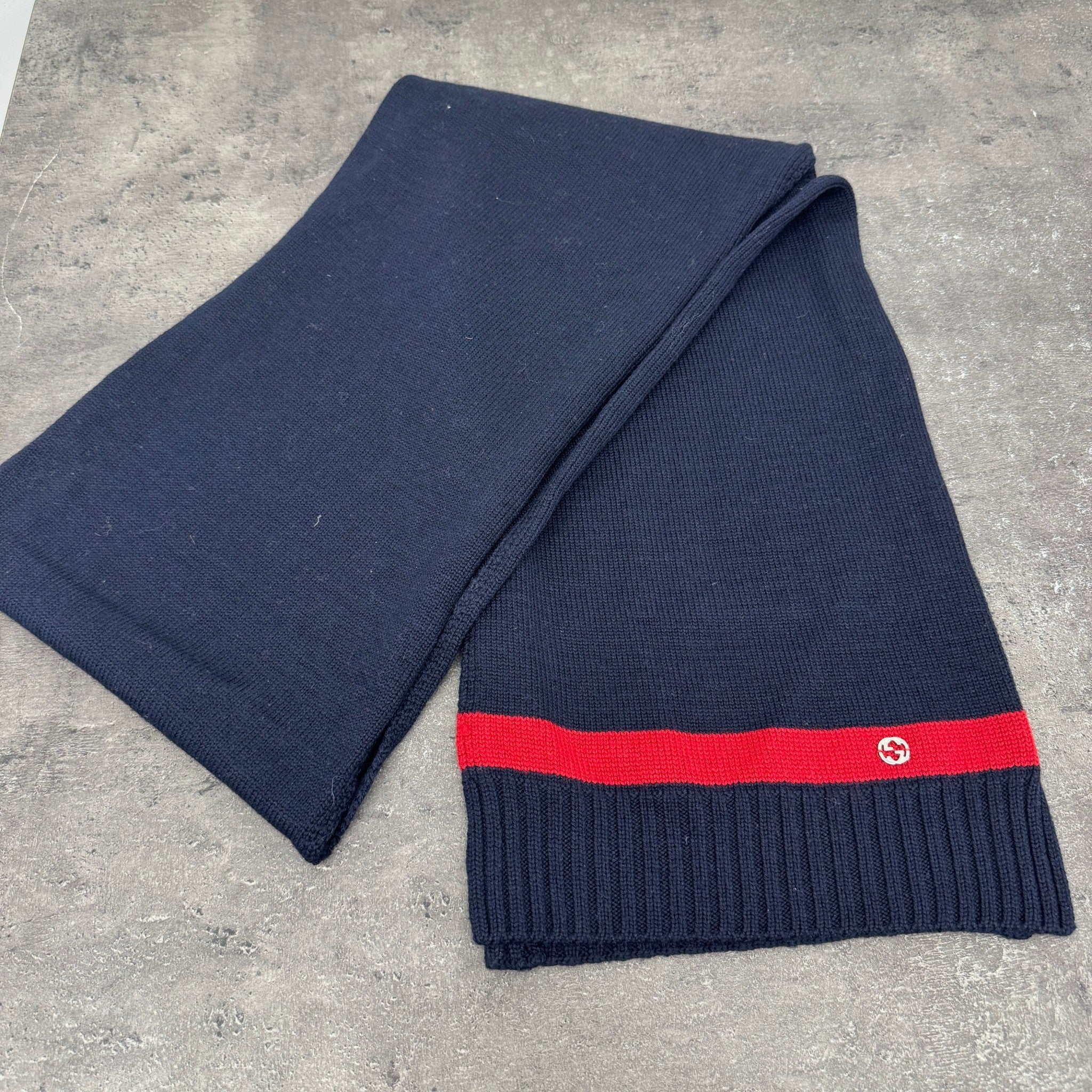 Men's Interlocking G Scarf Navy