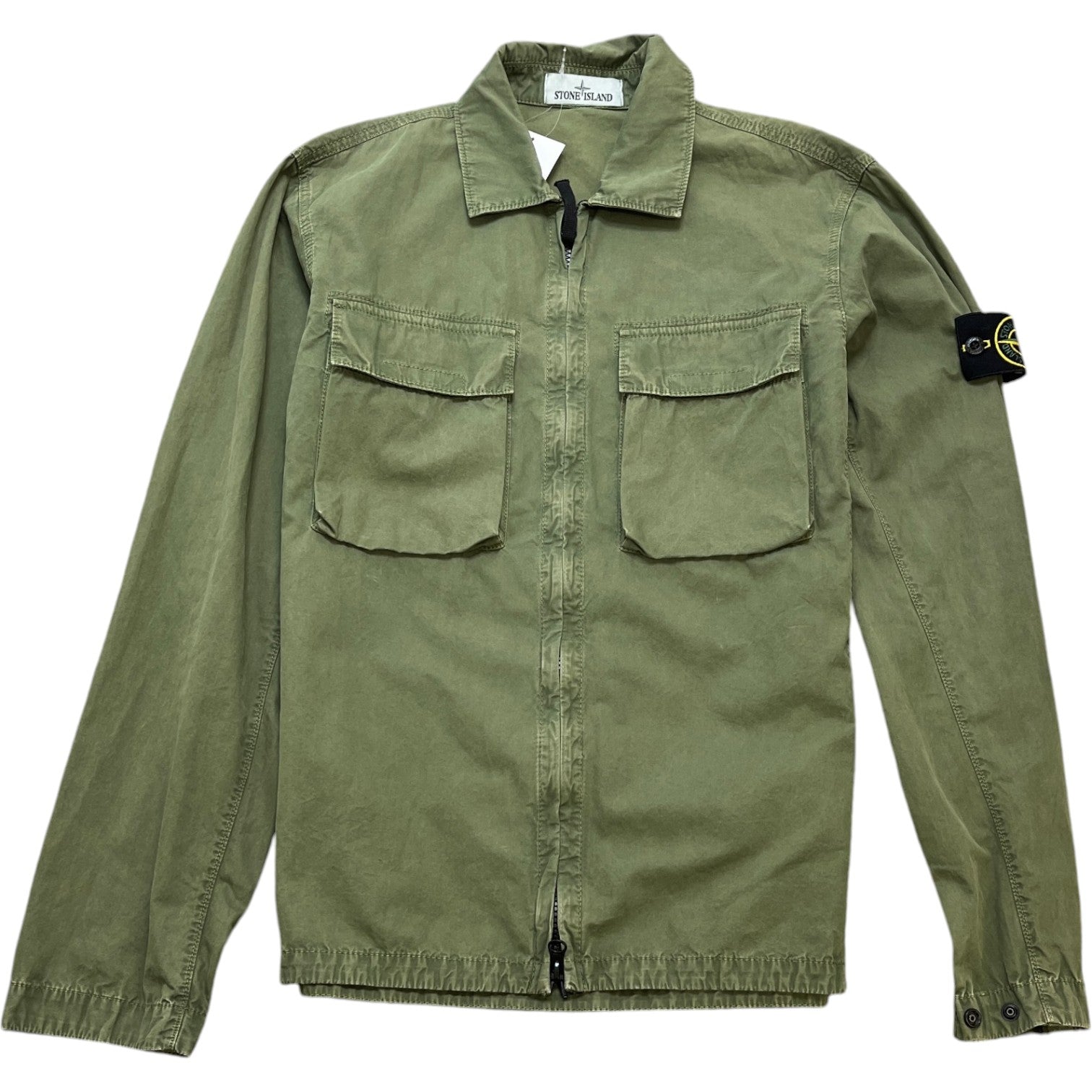 Men's Applique Logo OverShirt Khaki Size M