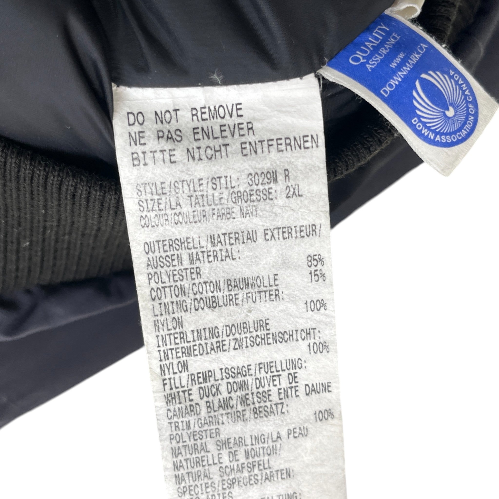 Men's Foxe Bomber Down Jacket Navy Size XXL