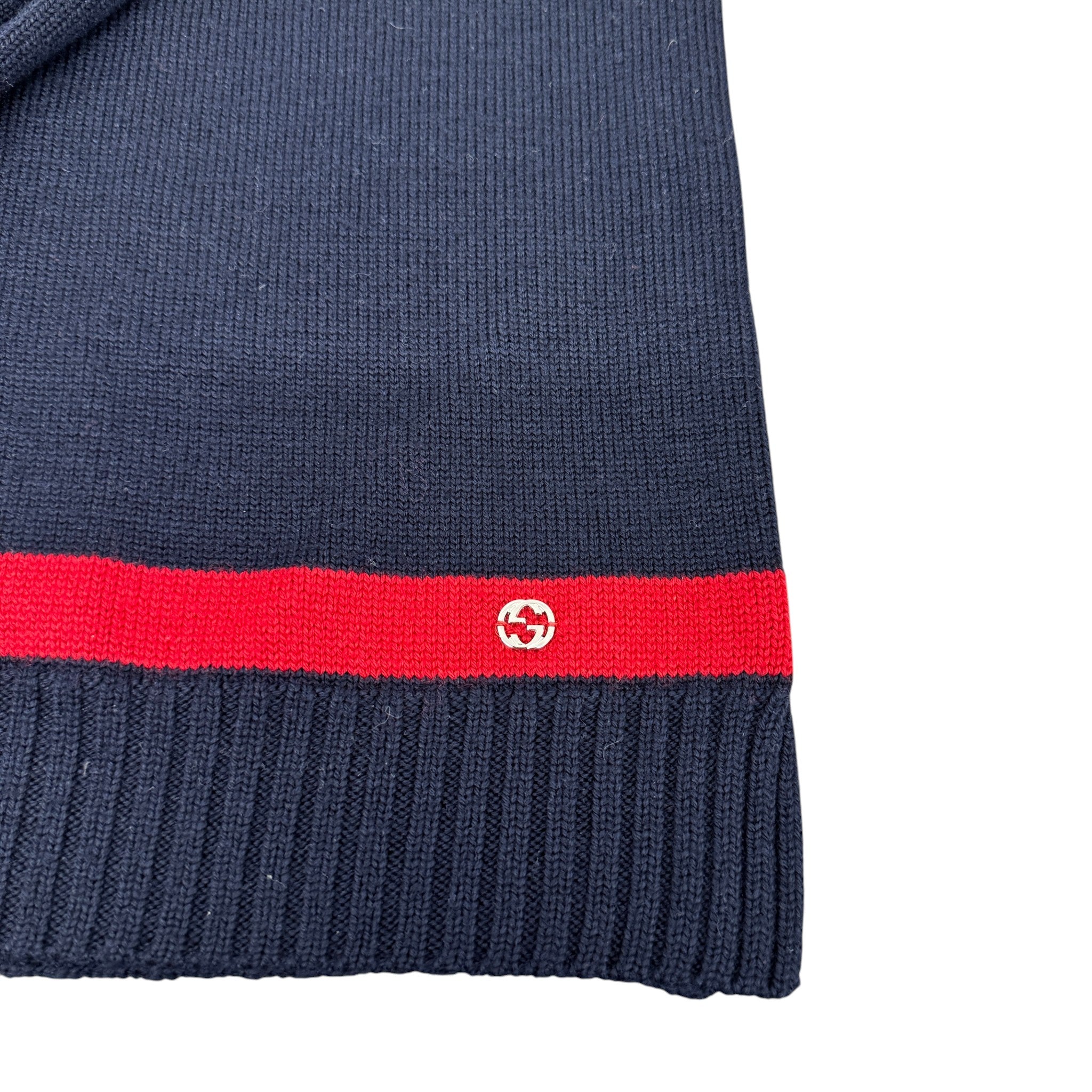 Men's Interlocking G Scarf Navy