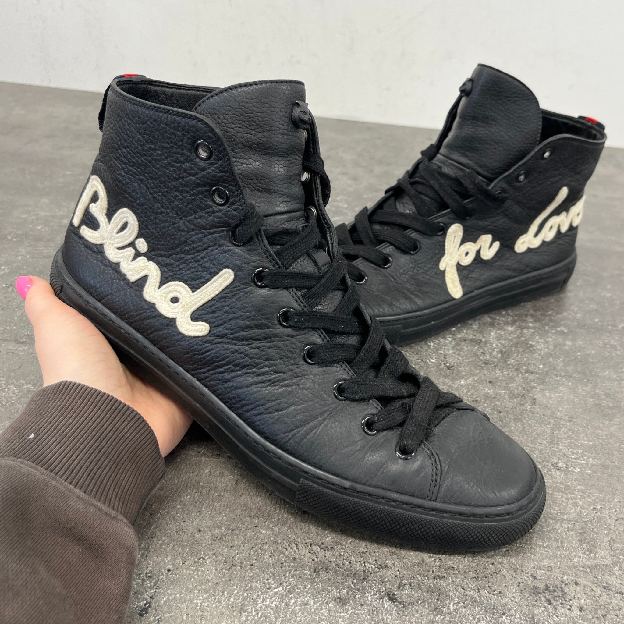 Men's Blind For Love High Trainers Black Size EU 42 / UK 8