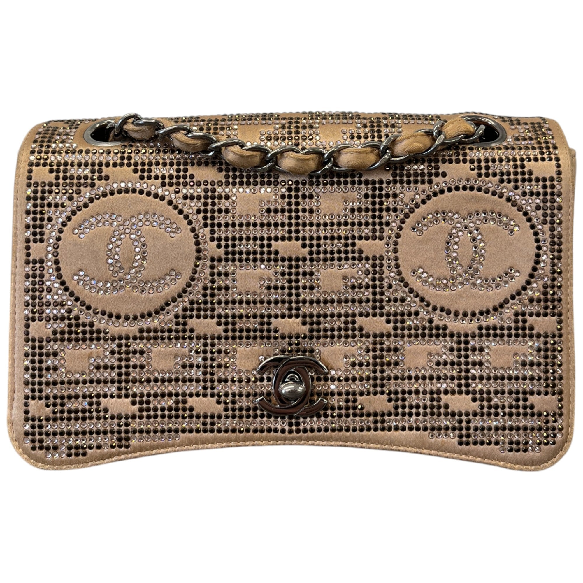 Women's Cc Embellished Handbag Beige
