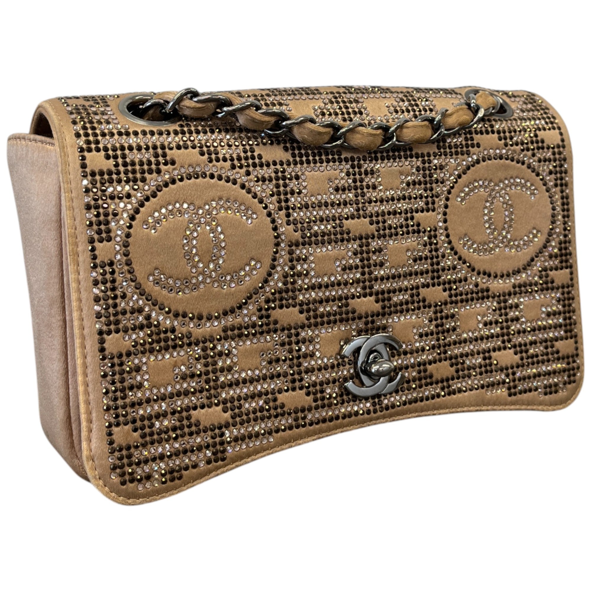 Women's Cc Embellished Handbag Beige