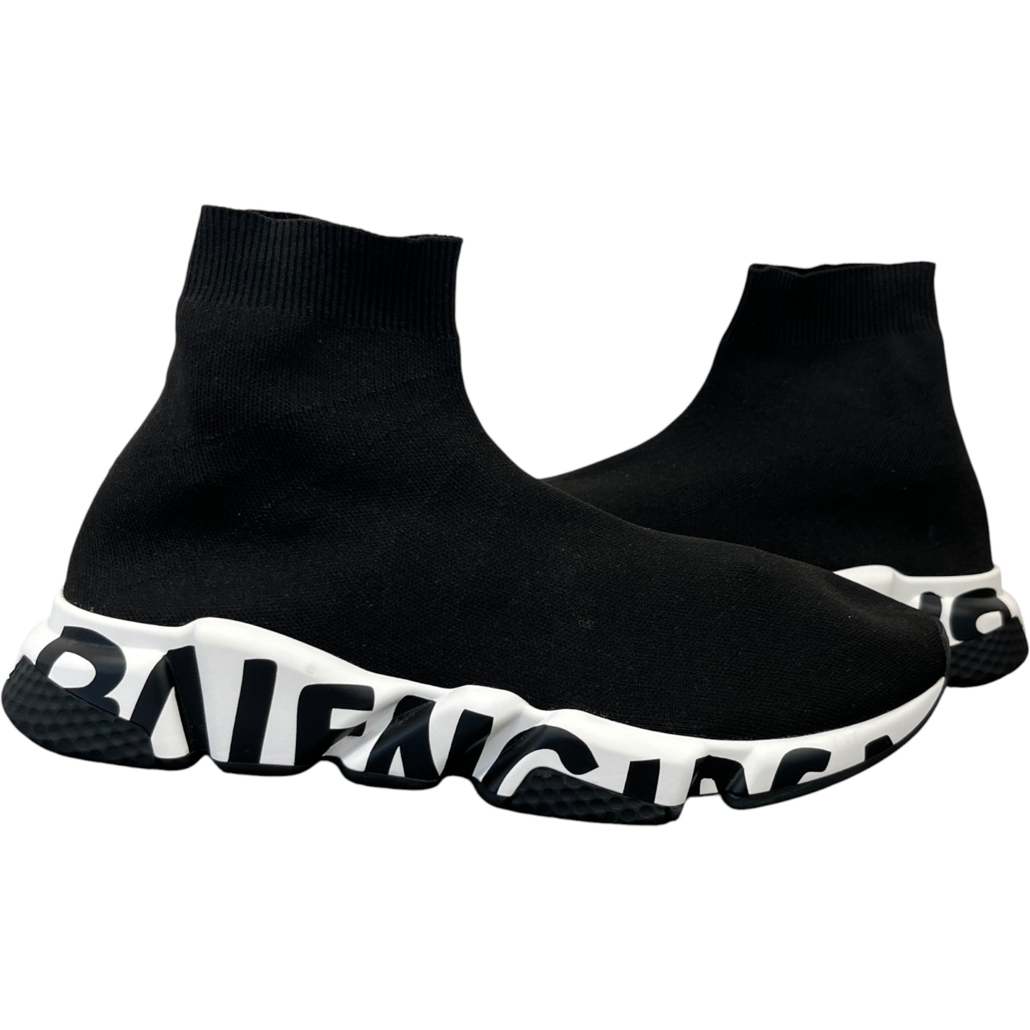 Men's Speed Graffiti High Trainers Black Size EU 43 / UK 9