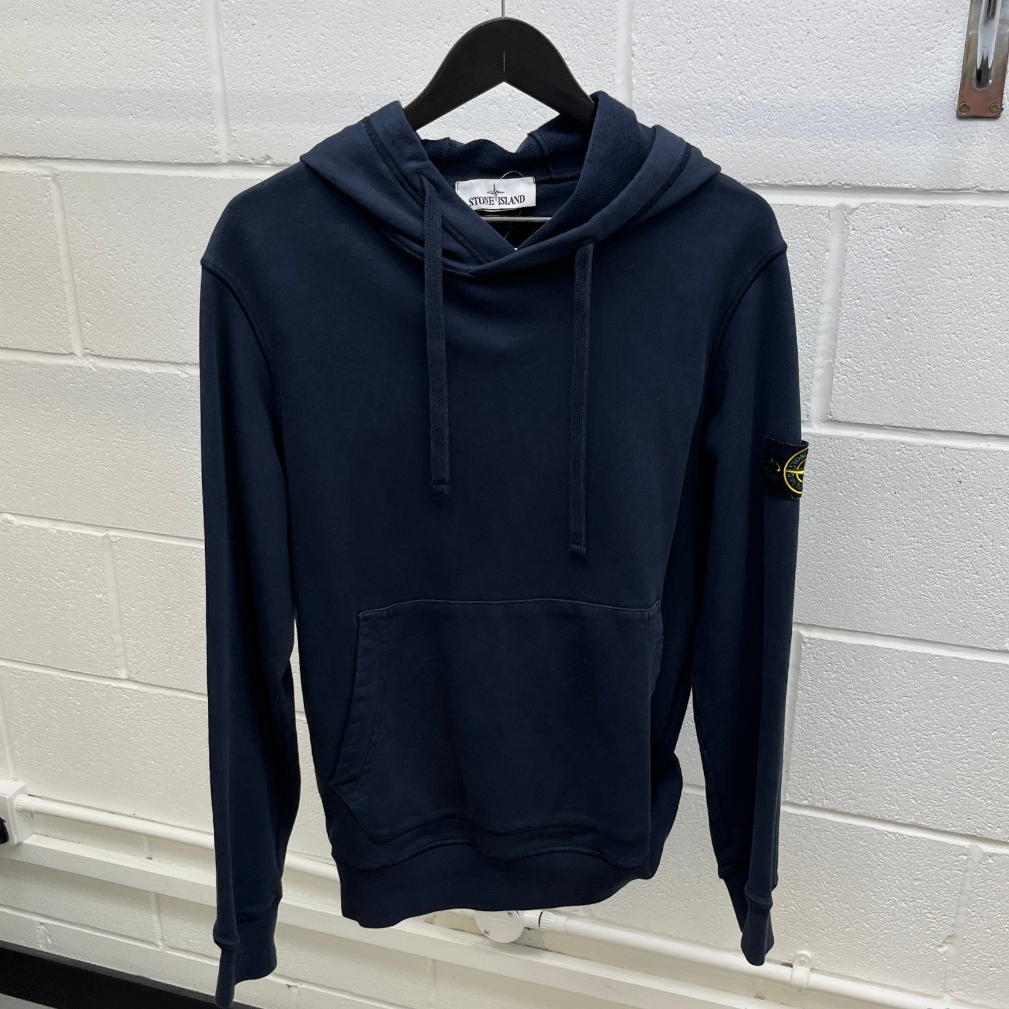Men's Applique Logo Hoodie Navy Size M
