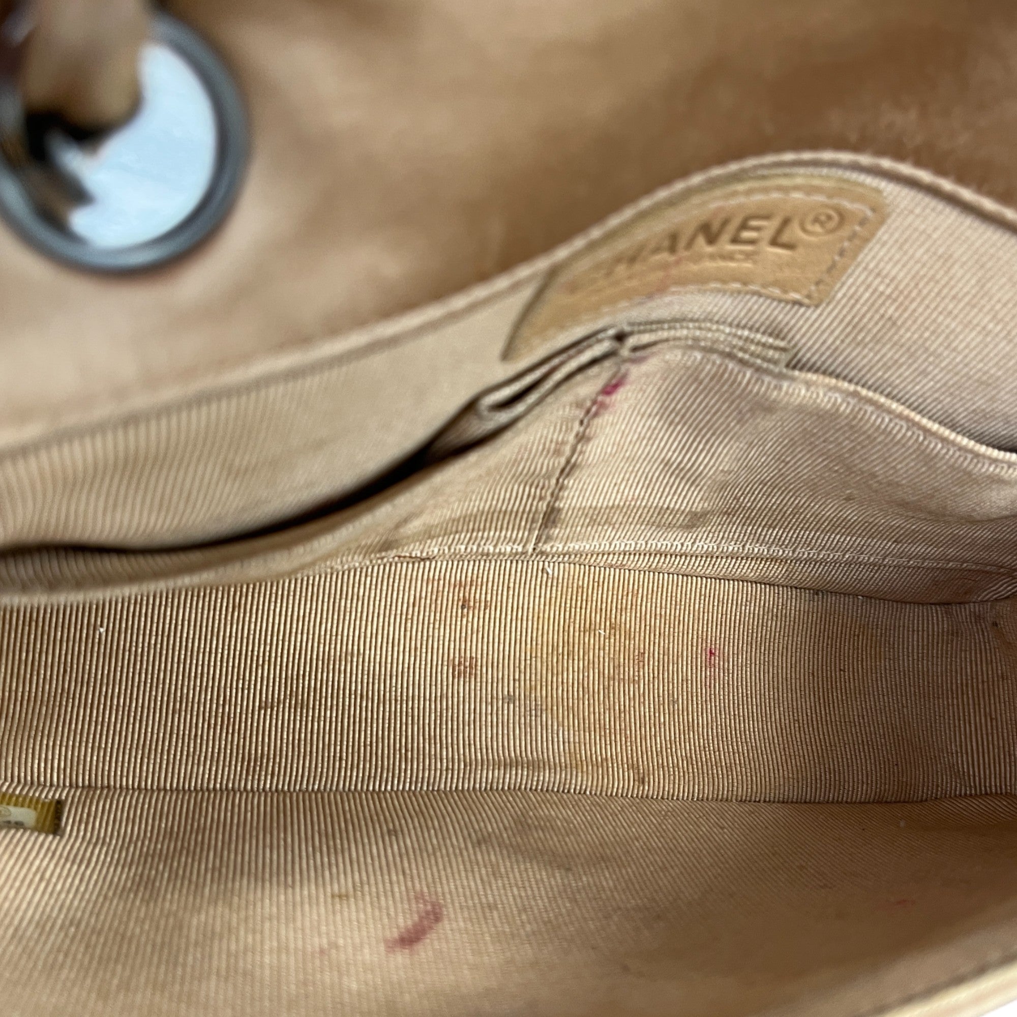 Women's Cc Embellished Handbag Beige