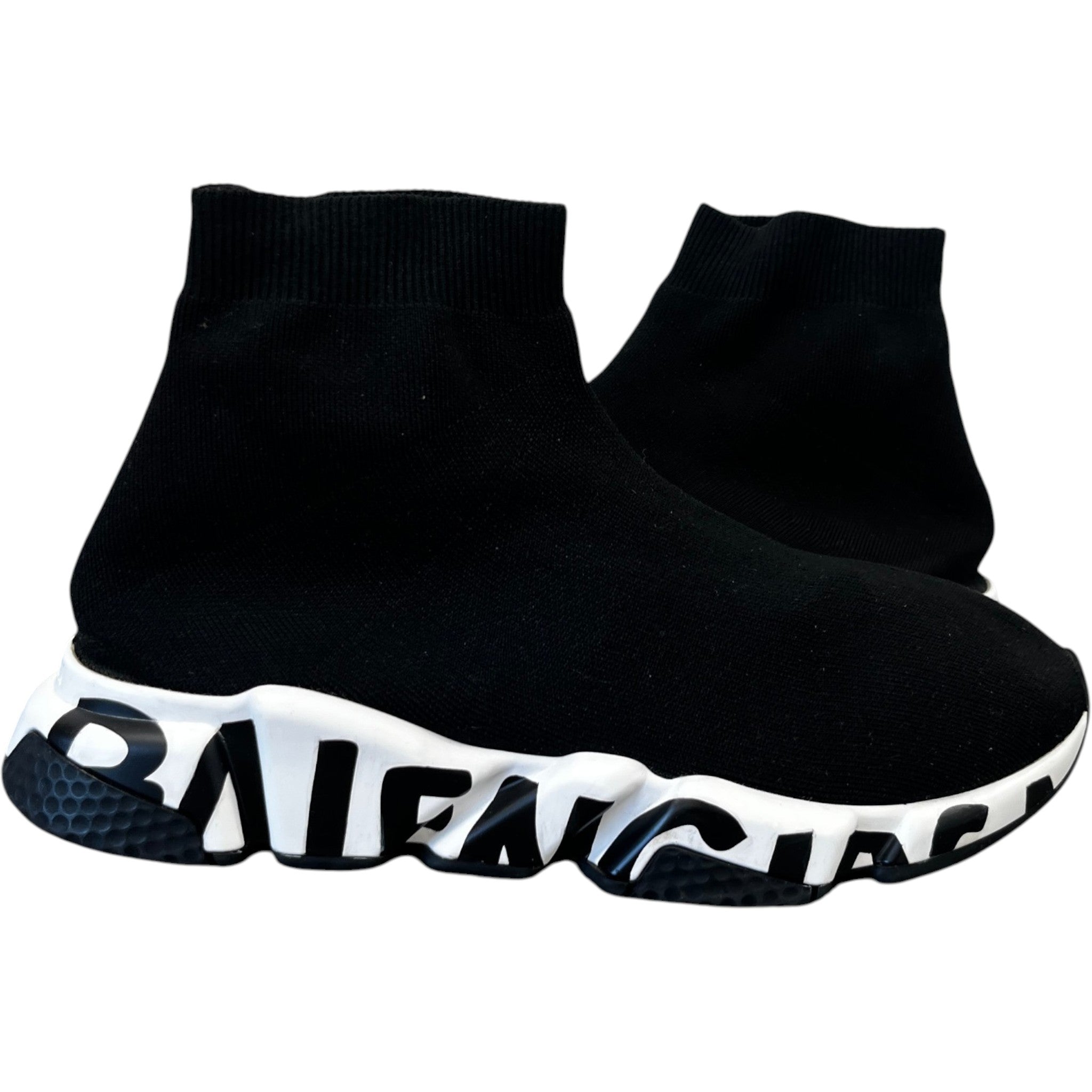 Men's Speed Graffiti High Trainers Black Size EU 42 / UK 8