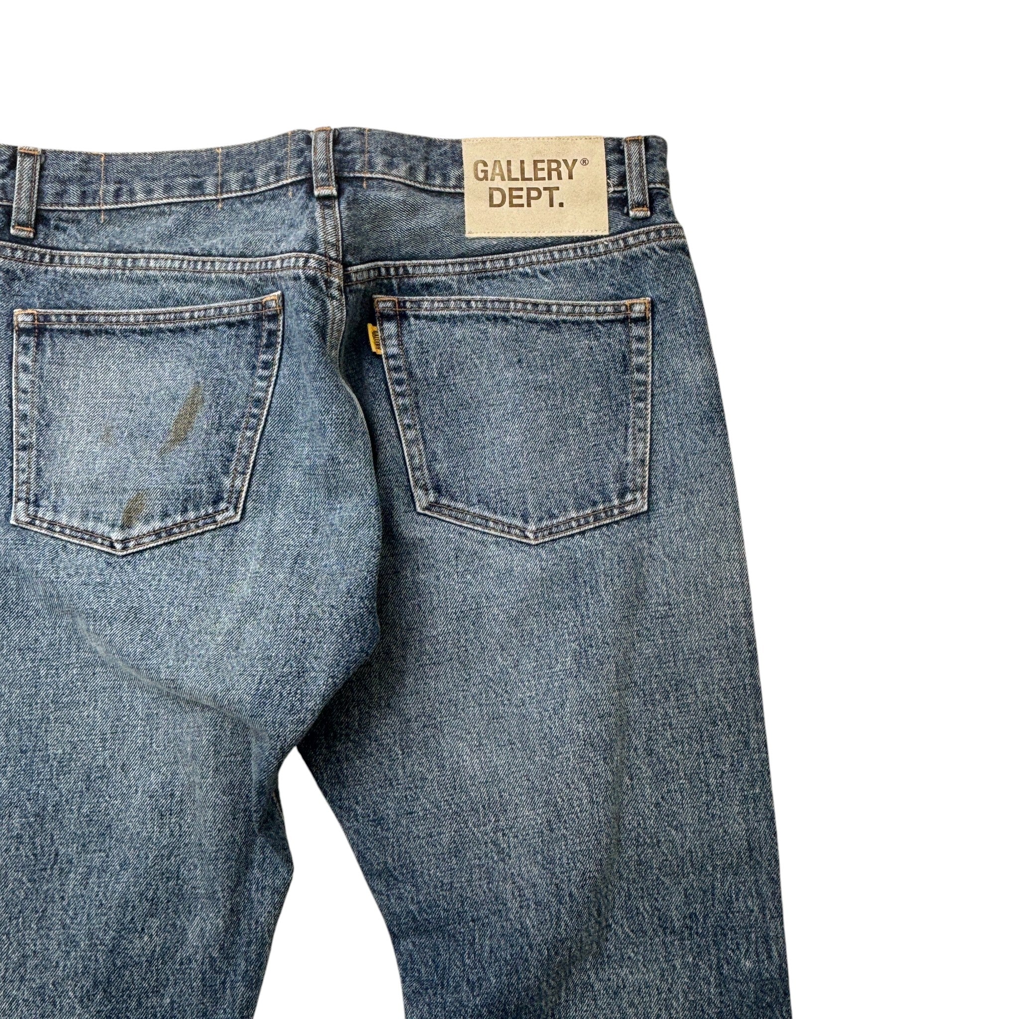 Men's Paint Splatter Jeans Blue Size Waist 30"