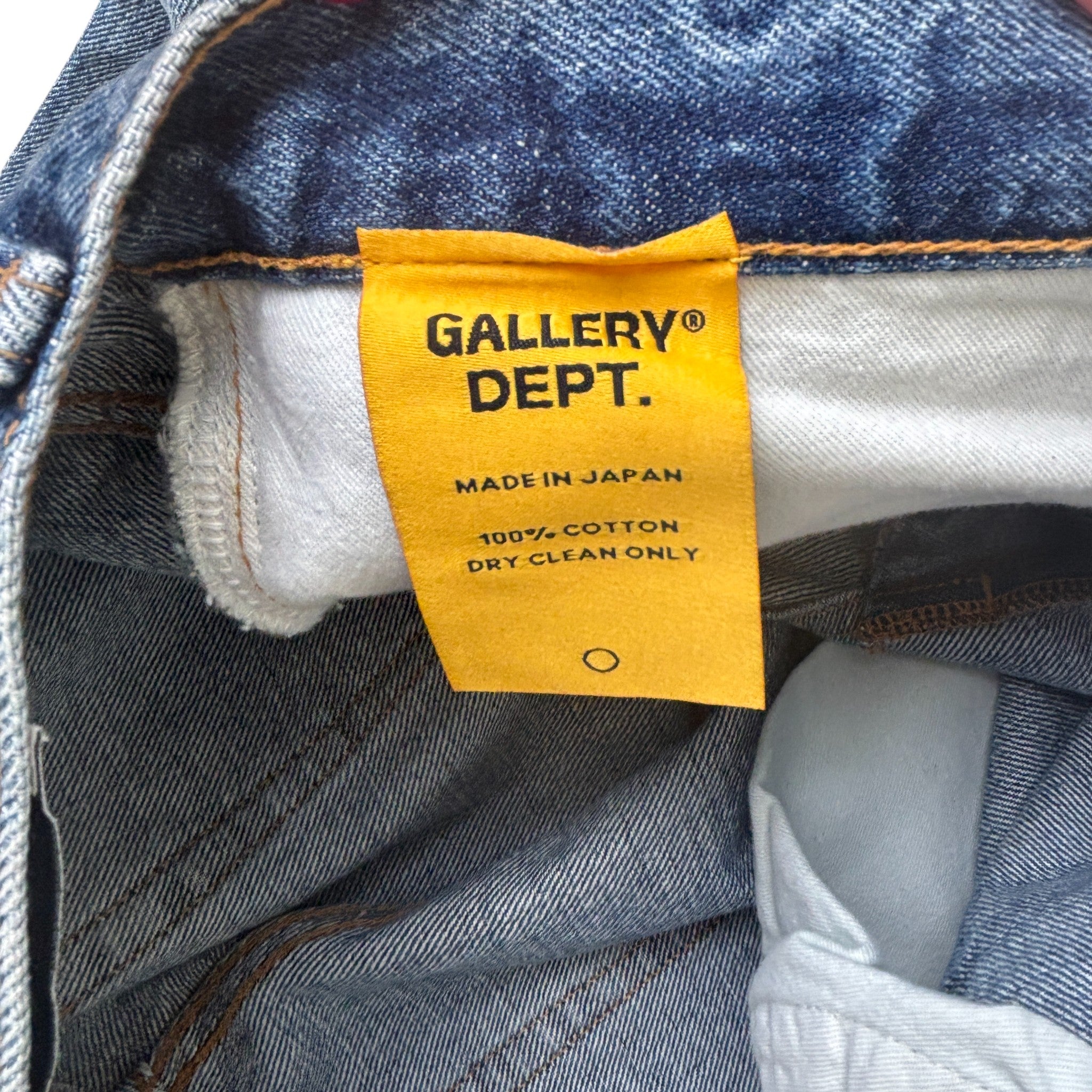 Men's Paint Splatter Jeans Blue Size Waist 30"