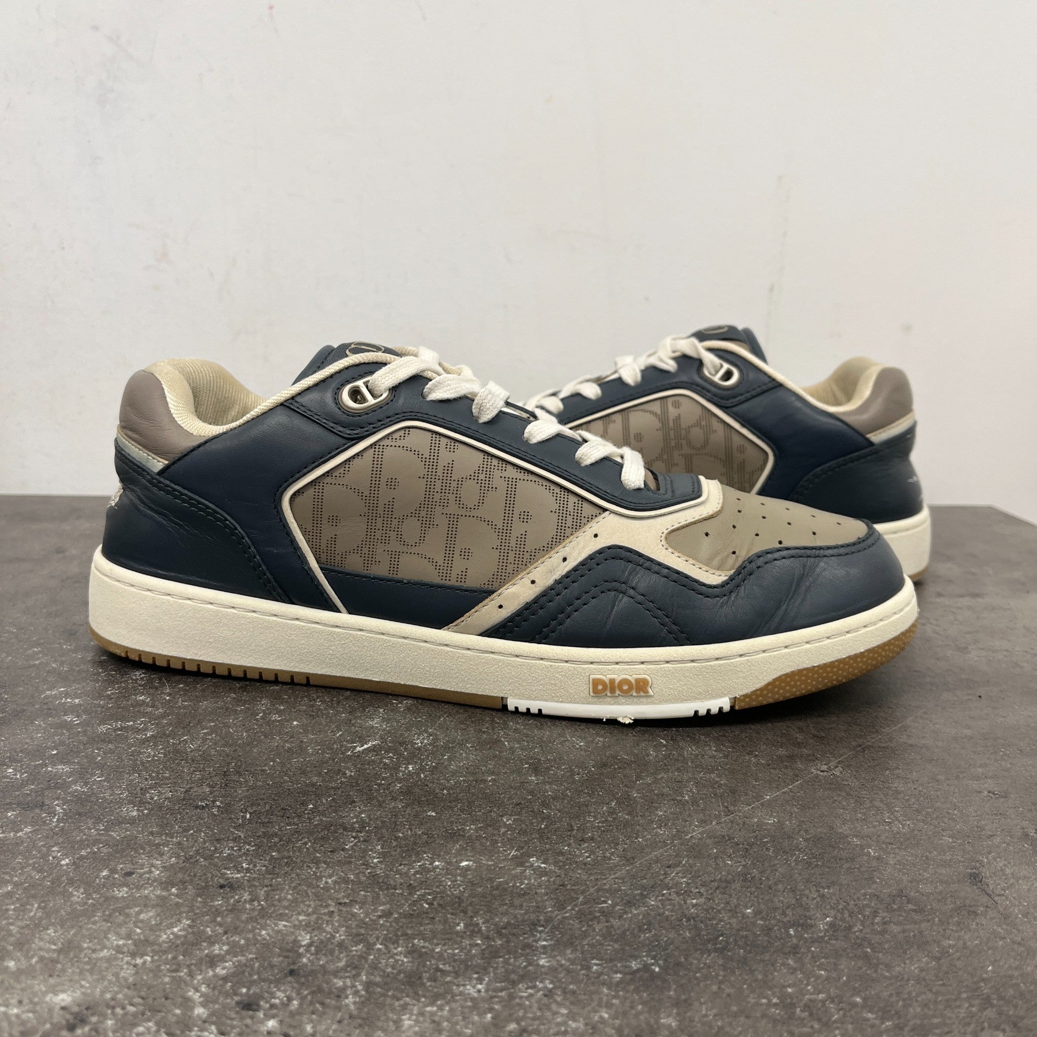 Men's B27 Oblique Low Trainers Navy Size EU 45 / UK 11