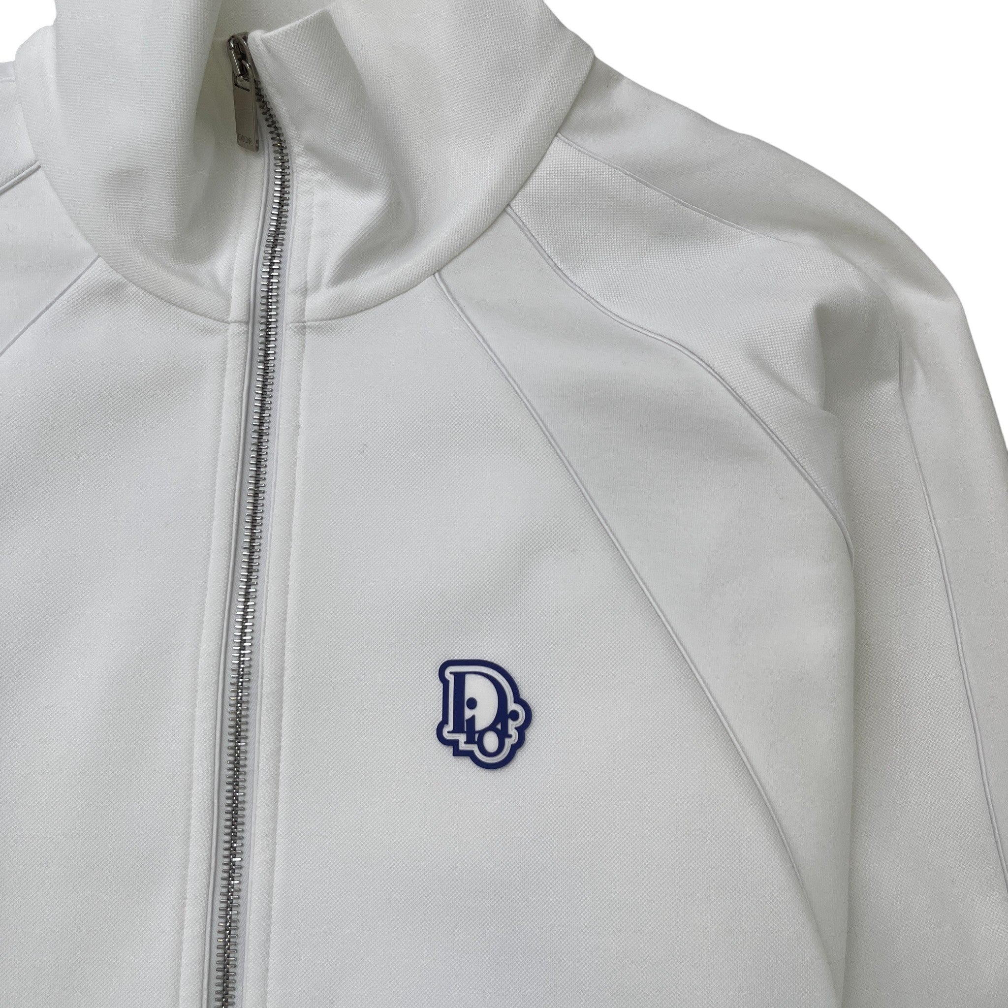 Women's Plaque Logo Technical Cotton Track Jacket White Size L