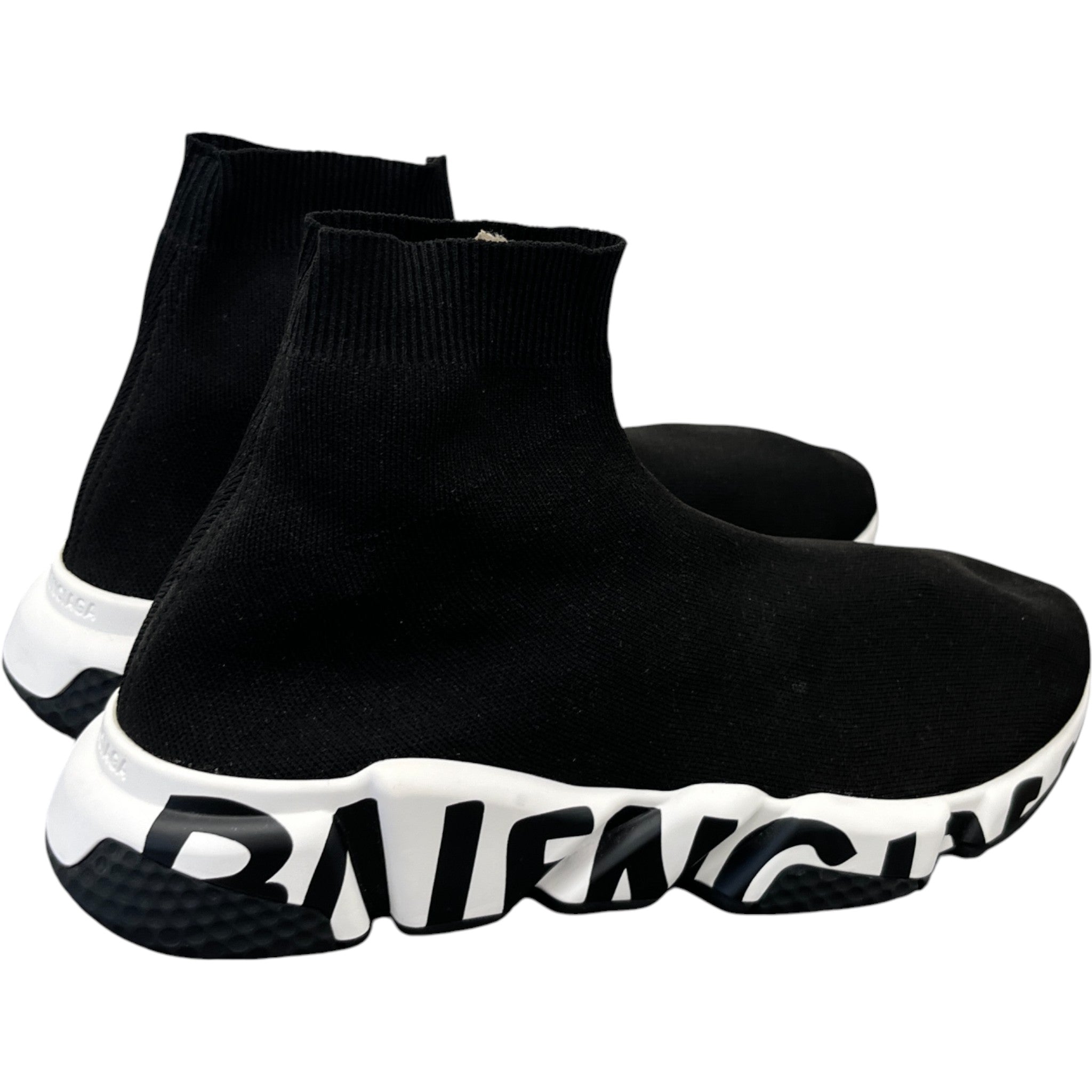 Men's Speed Graffiti High Trainers Black Size EU 43 / UK 9