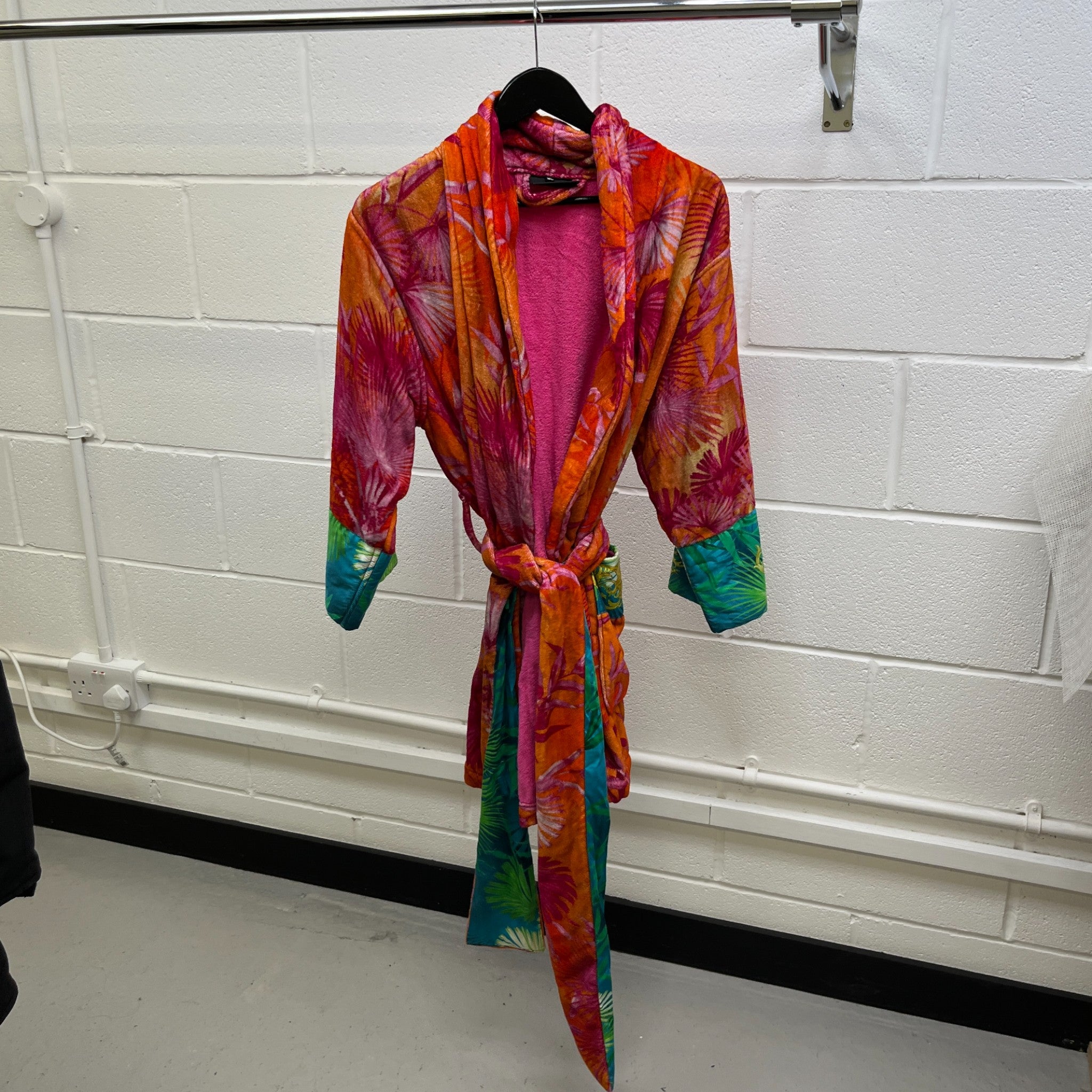 Men's Jungle Print Bath Robe Multi-Coloured Size XL