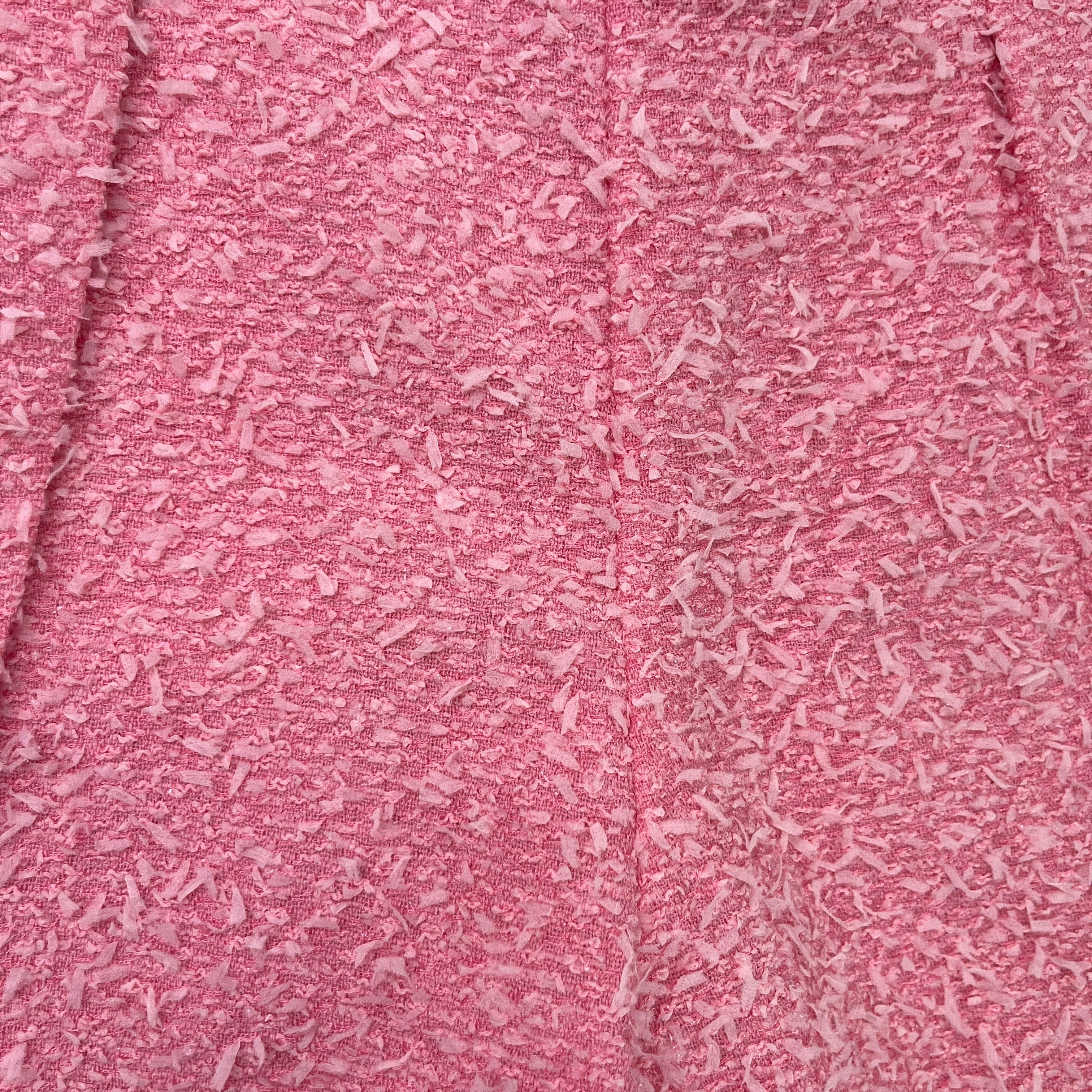 Women's Tweed Logo Button Shorts Pink Size S