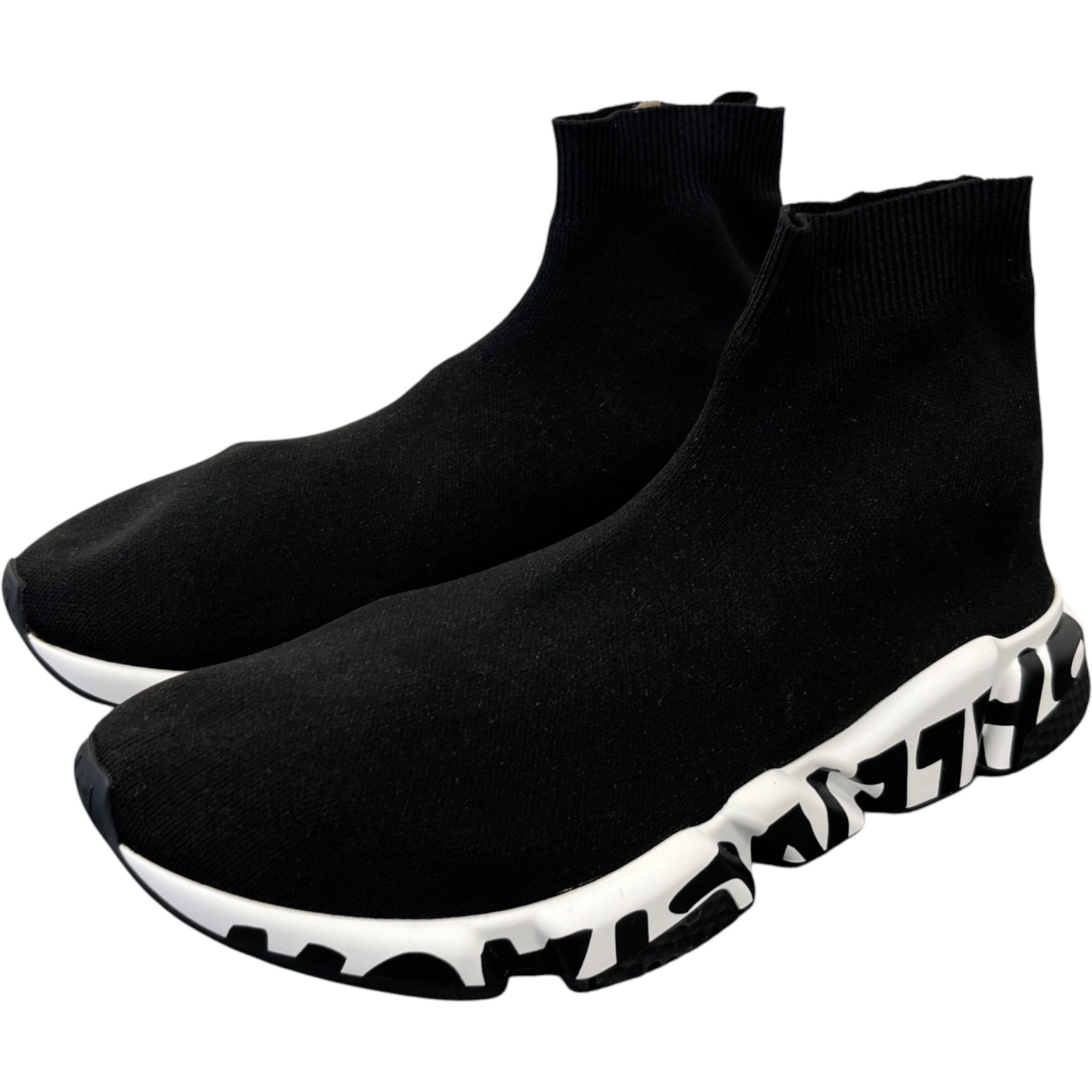 Men's Speed Graffiti High Trainers Black Size EU 43 / UK 9