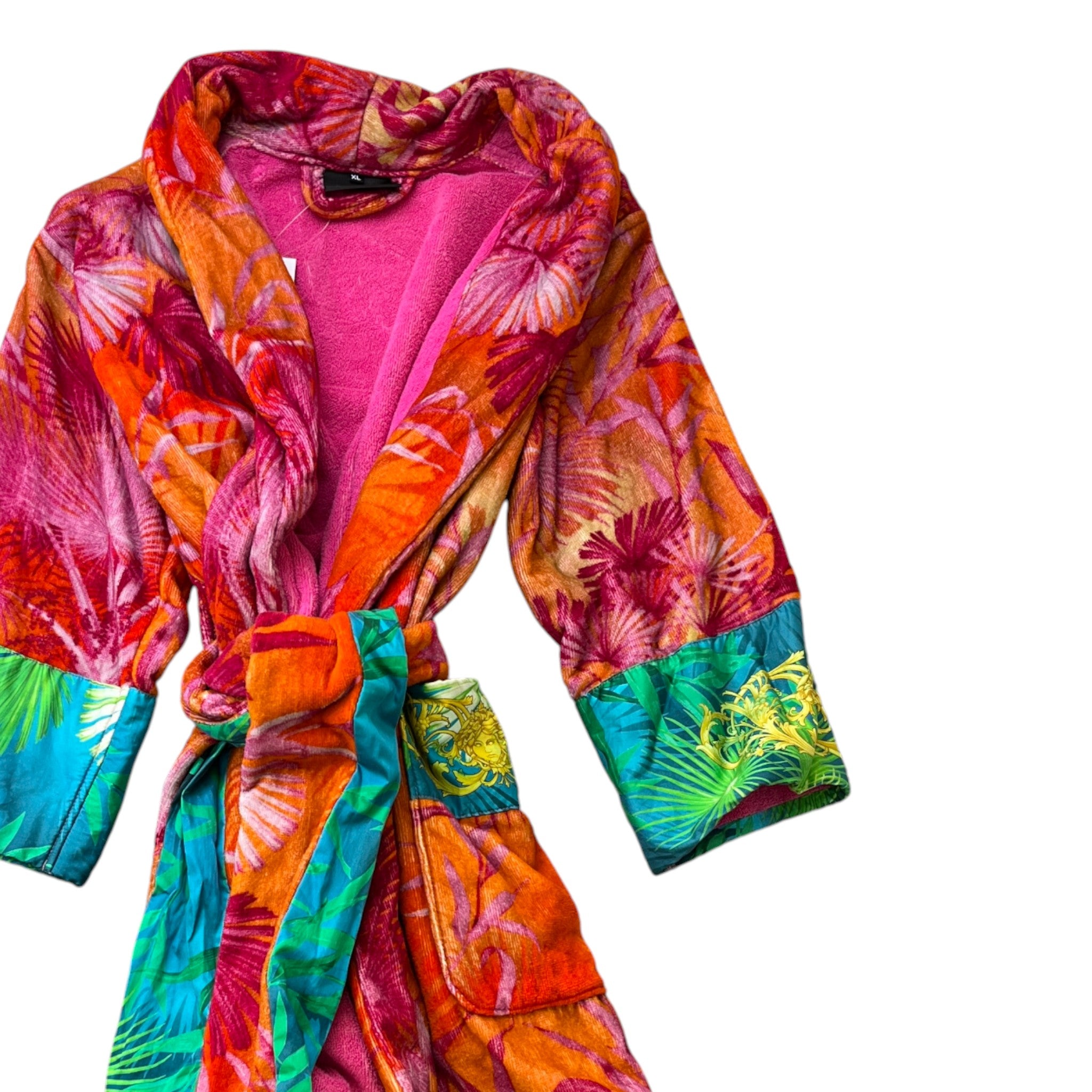 Men's Jungle Print Bath Robe Multi-Coloured Size XL