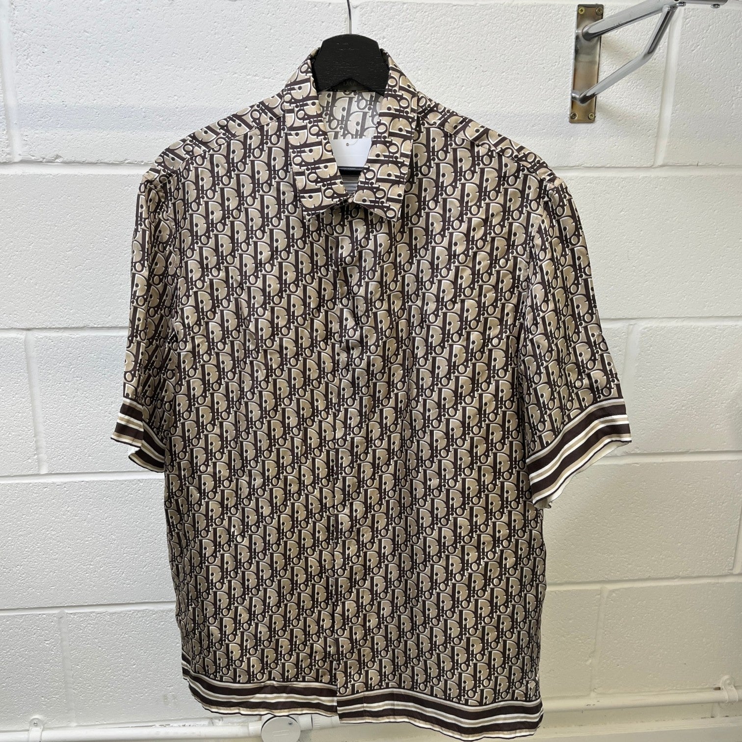 Men's Oblique Shirt Brown Size M