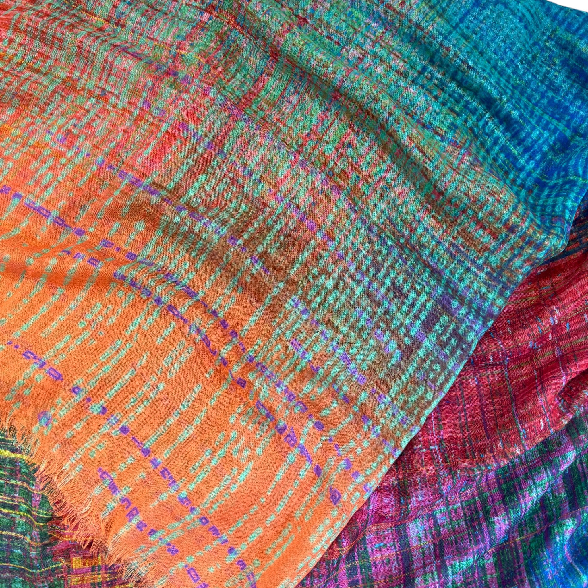 Women's Cashmere Silk Scarf Multi-Coloured