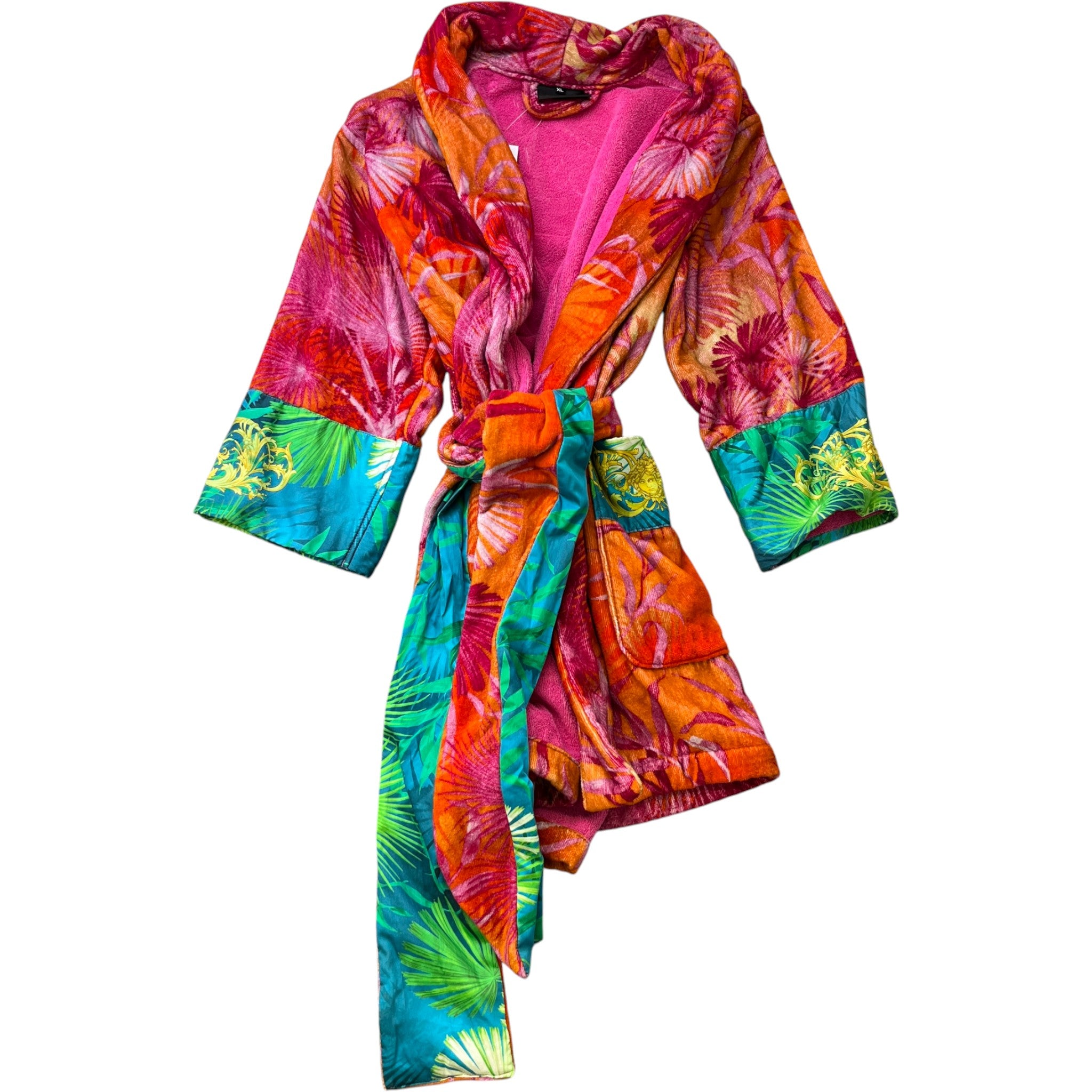 Men's Jungle Print Bath Robe Multi-Coloured Size XL