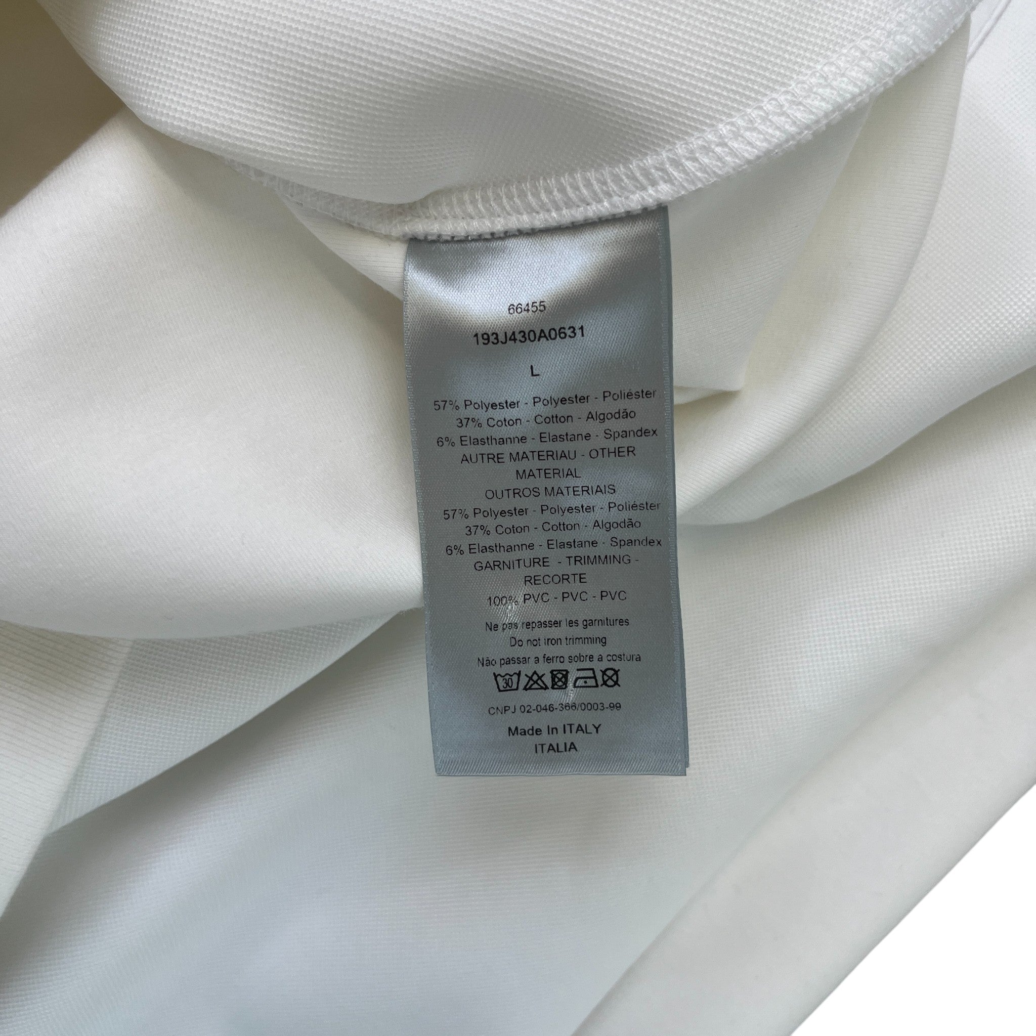 Women's Plaque Logo Technical Cotton Track Jacket White Size L