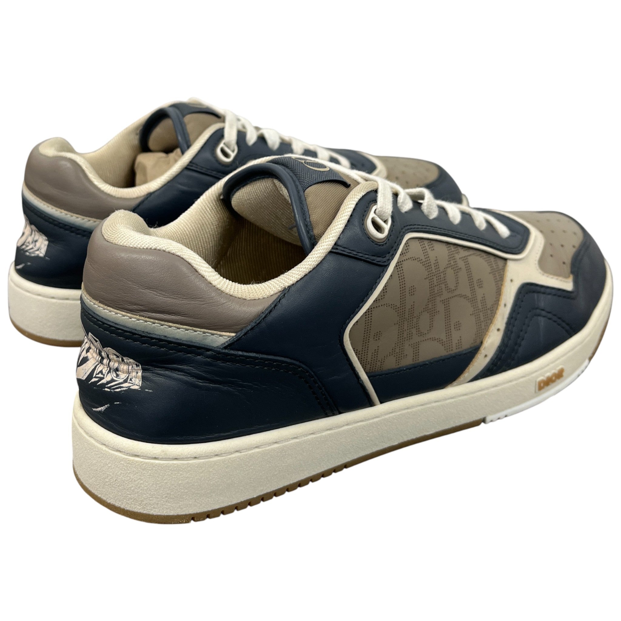 Men's B27 Oblique Low Trainers Navy Size EU 45 / UK 11