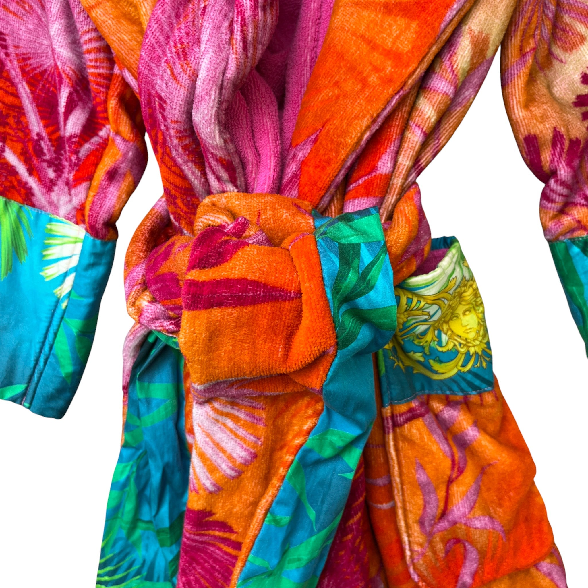 Men's Jungle Print Bath Robe Multi-Coloured Size XL