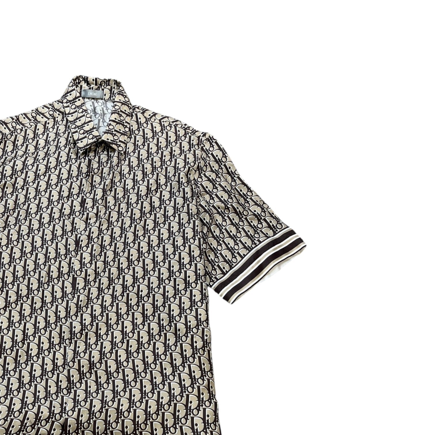 Men's Oblique Shirt Brown Size M