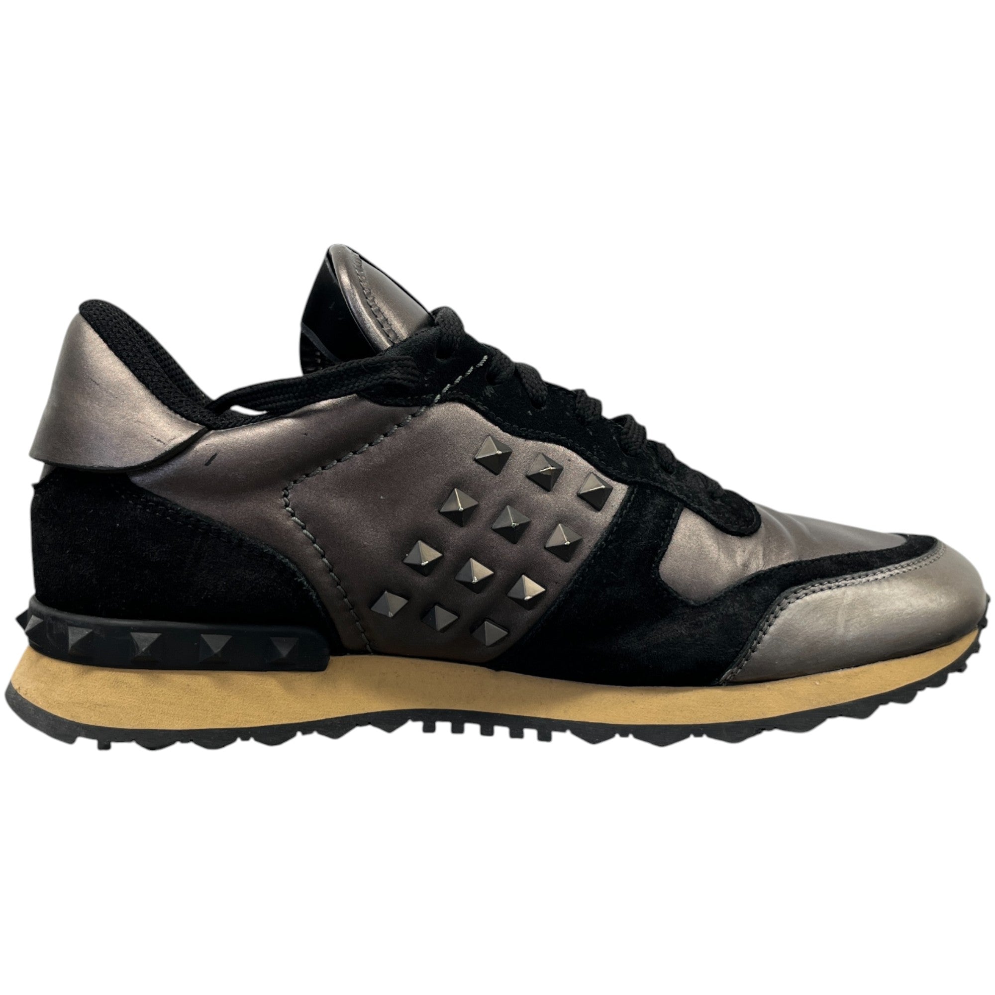 Men's Metallic Rockrunner Low Trainers Black Size EU 41 / UK 7