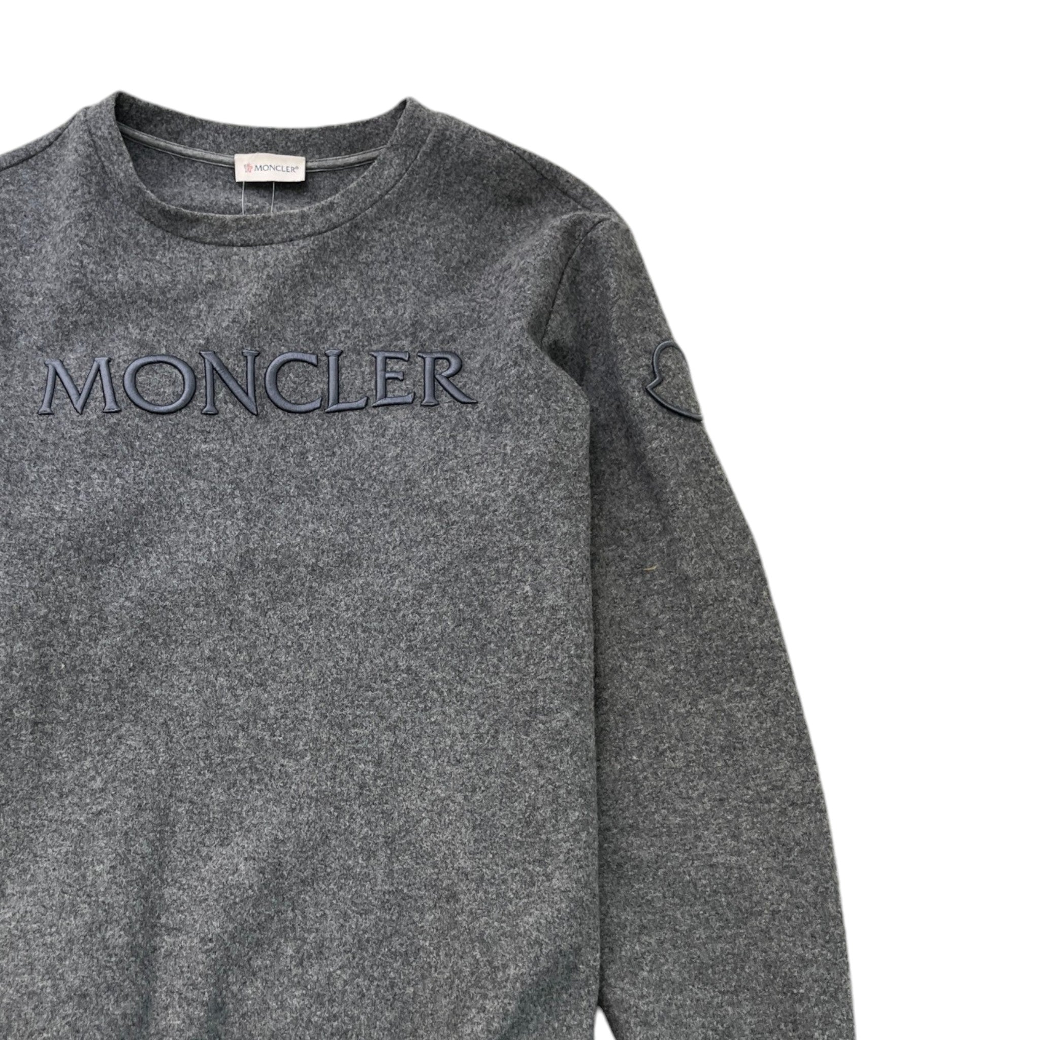Men's Felpa Logo Print Jumper Grey Size M