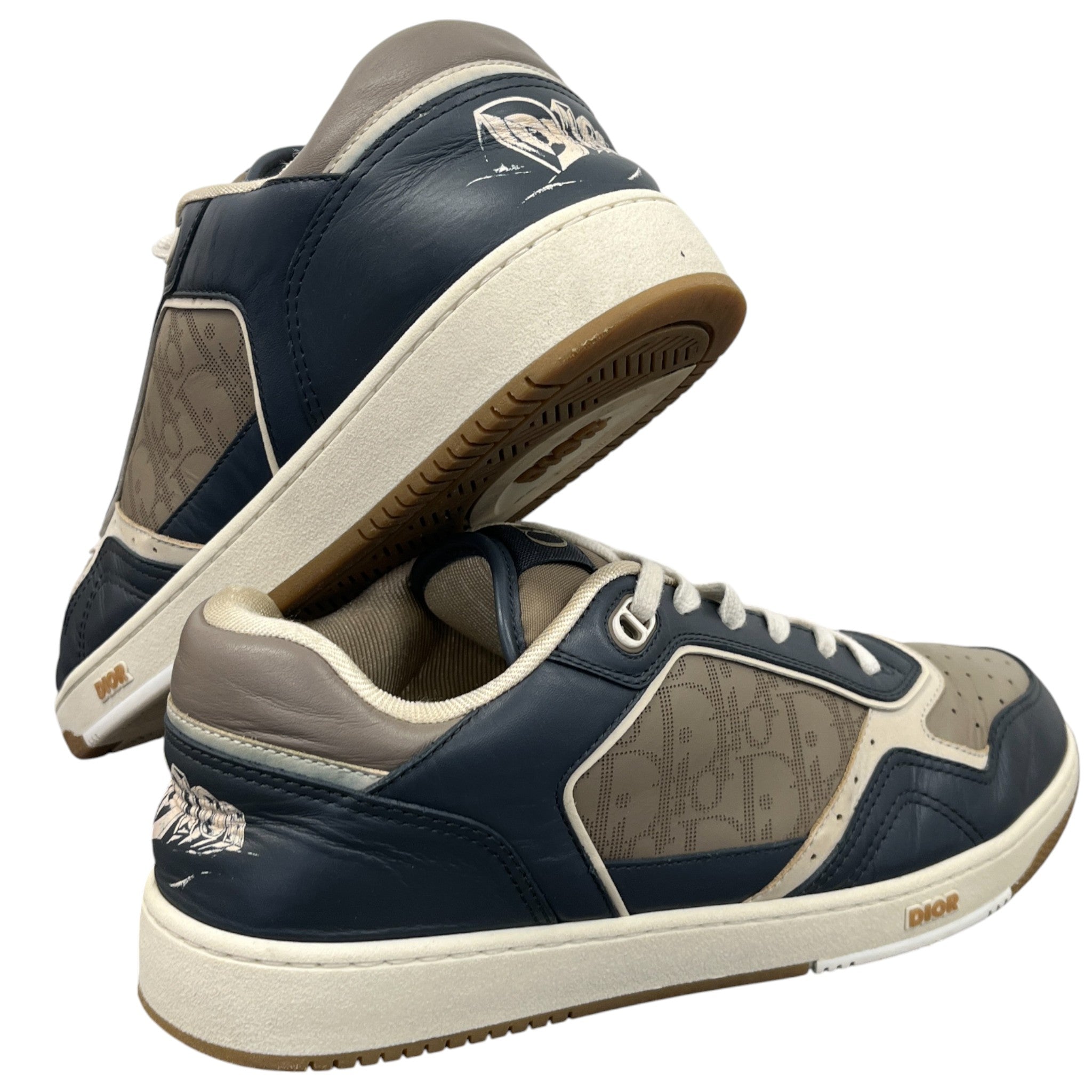 Men's B27 Oblique Low Trainers Navy Size EU 45 / UK 11