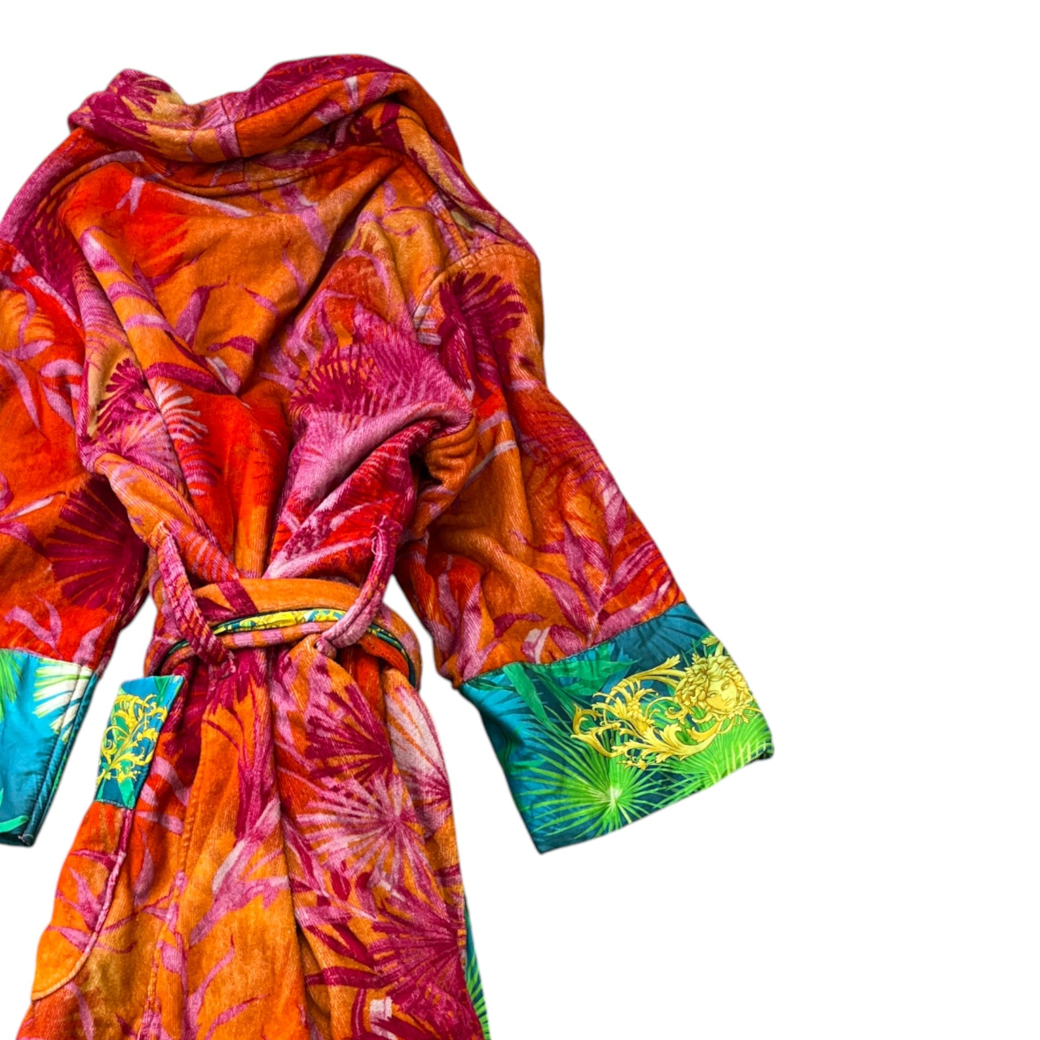 Men's Jungle Print Bath Robe Multi-Coloured Size XL