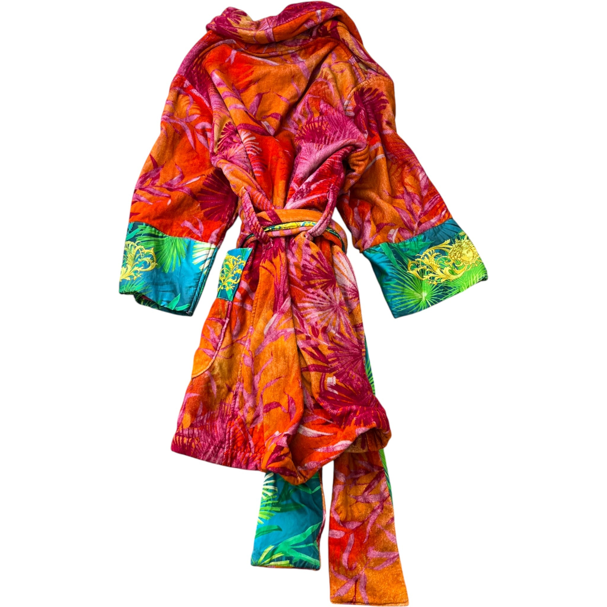 Men's Jungle Print Bath Robe Multi-Coloured Size XL