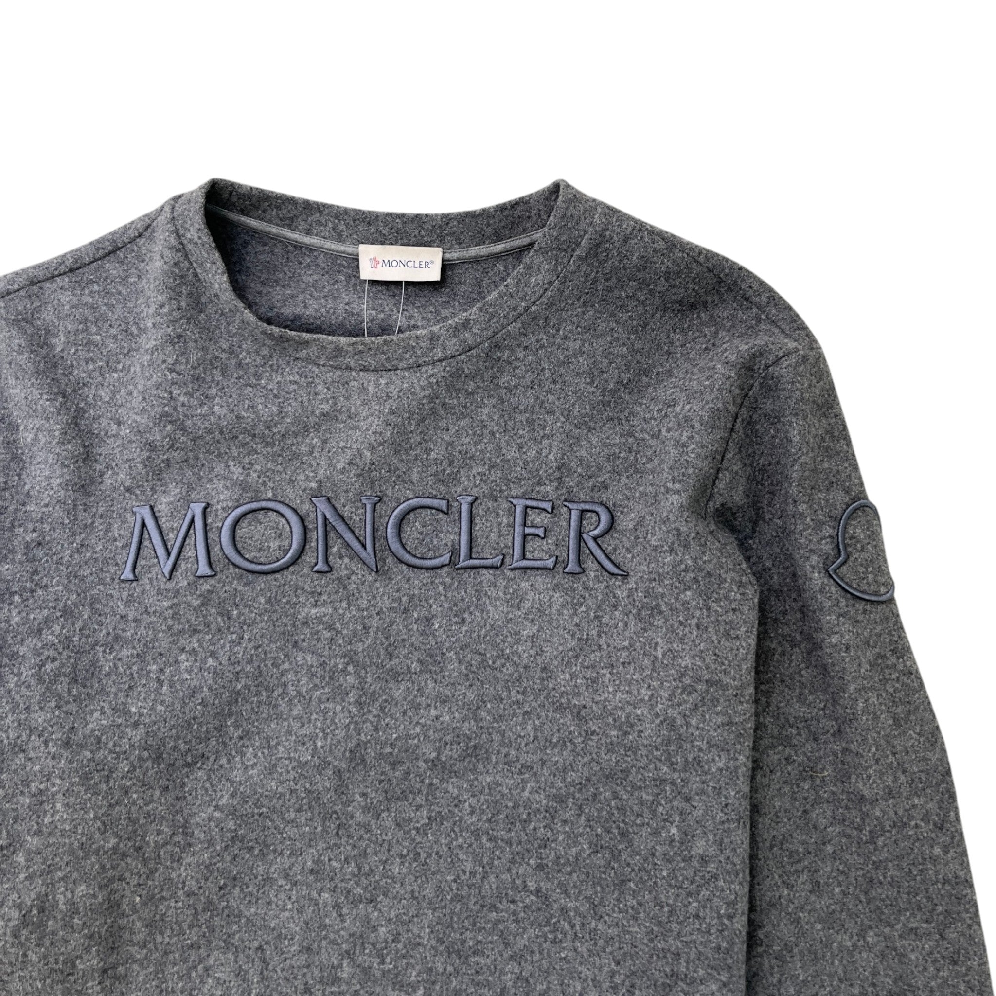 Men's Felpa Logo Print Jumper Grey Size M