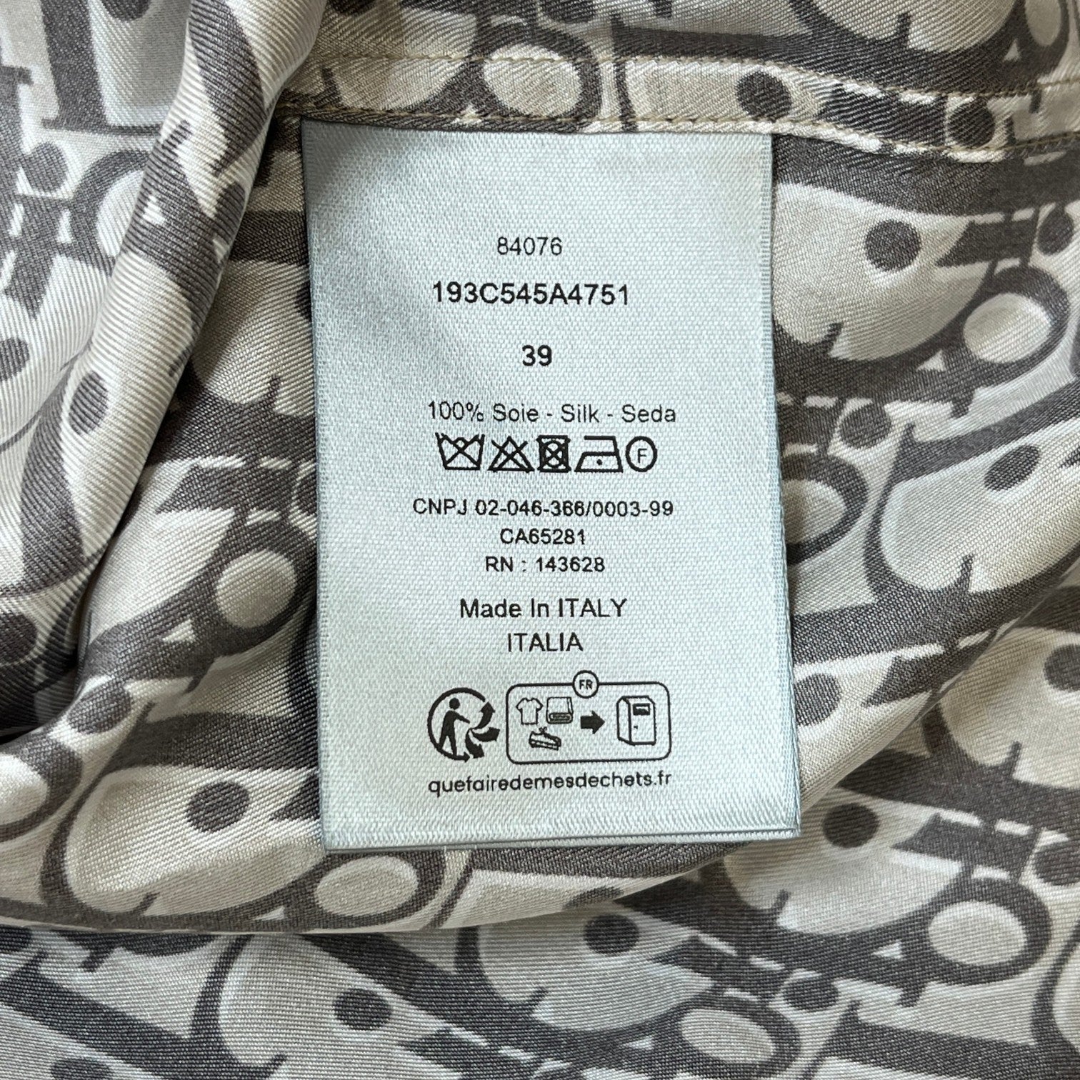 Men's Oblique Shirt Brown Size M