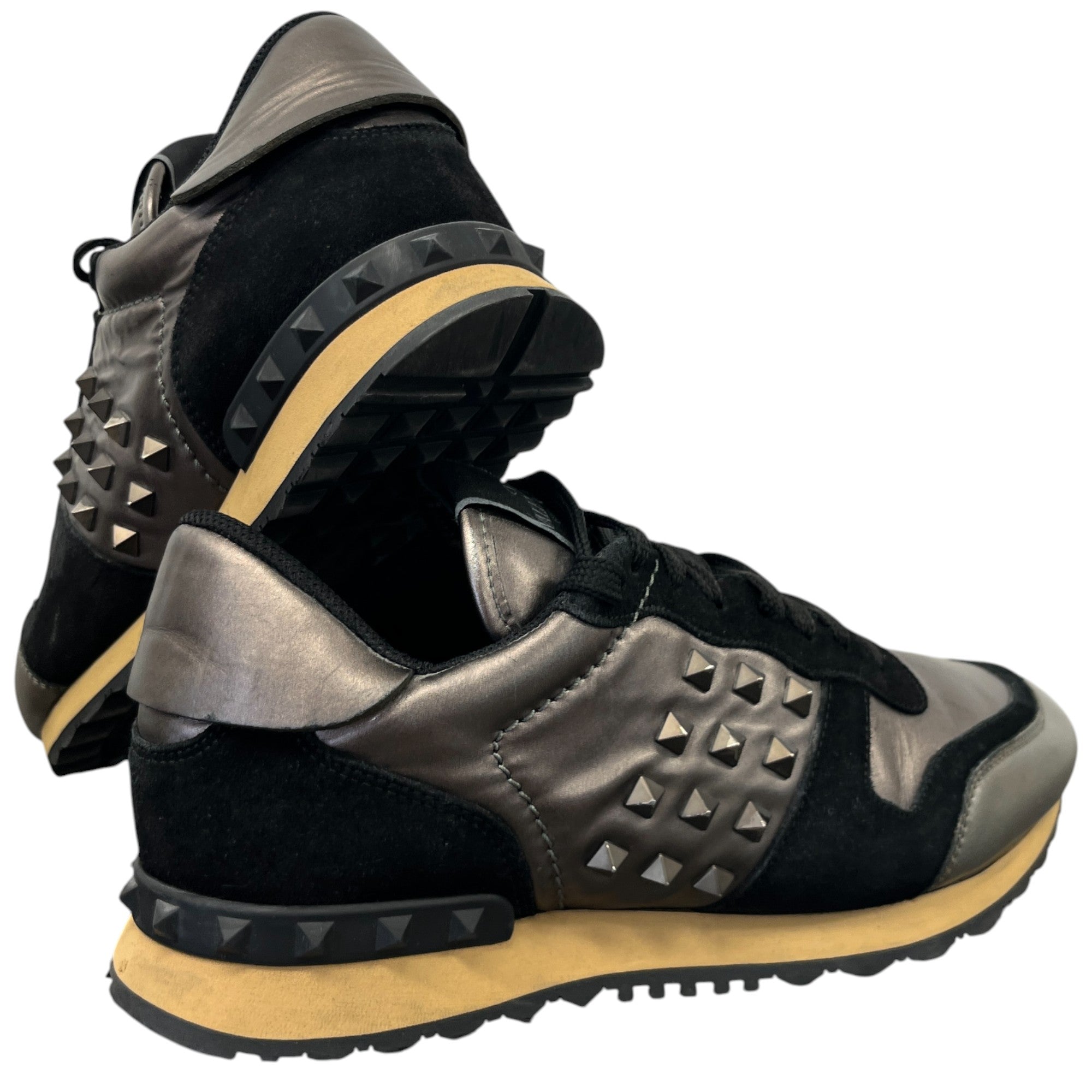 Men's Metallic Rockrunner Low Trainers Black Size EU 41 / UK 7