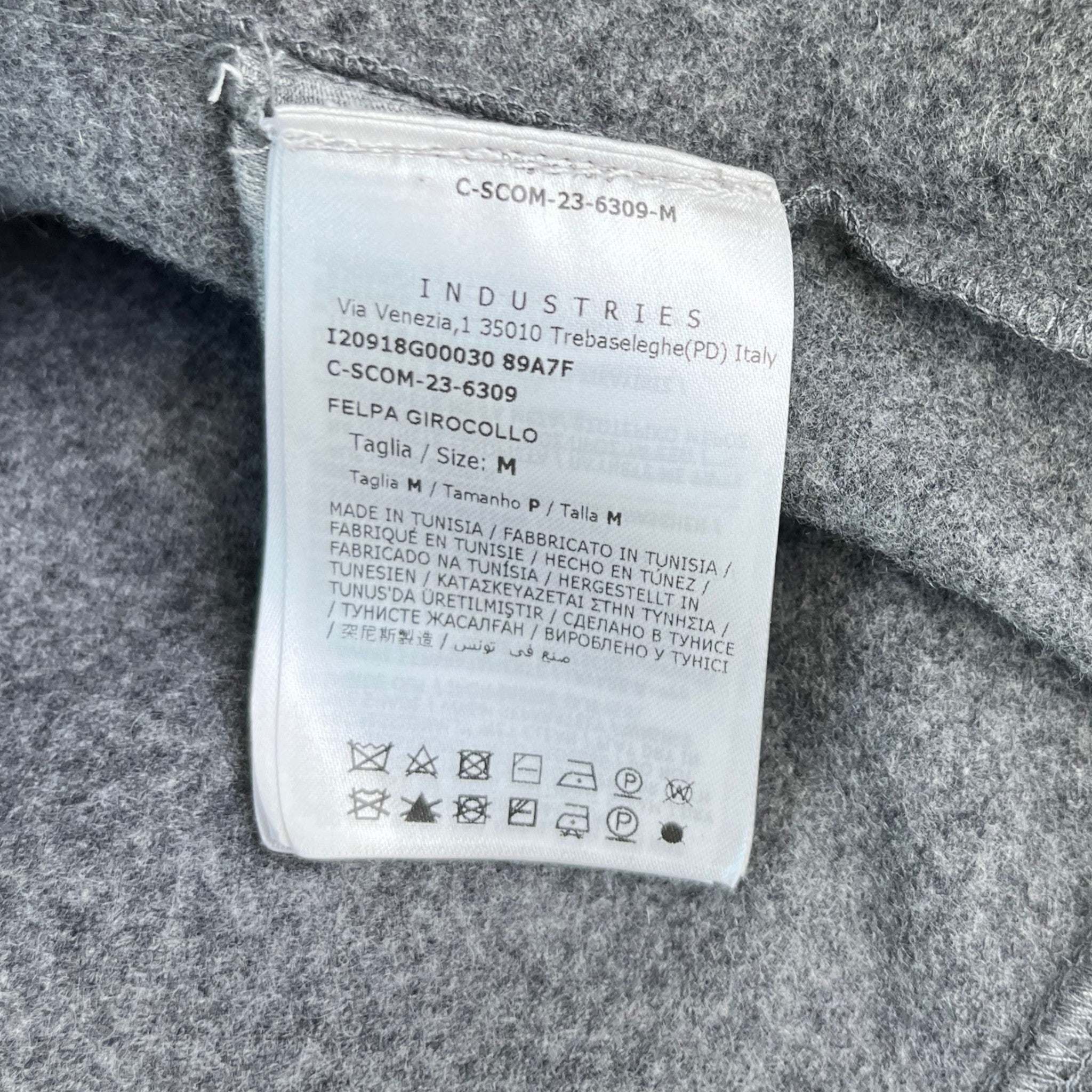 Men's Felpa Logo Print Jumper Grey Size M