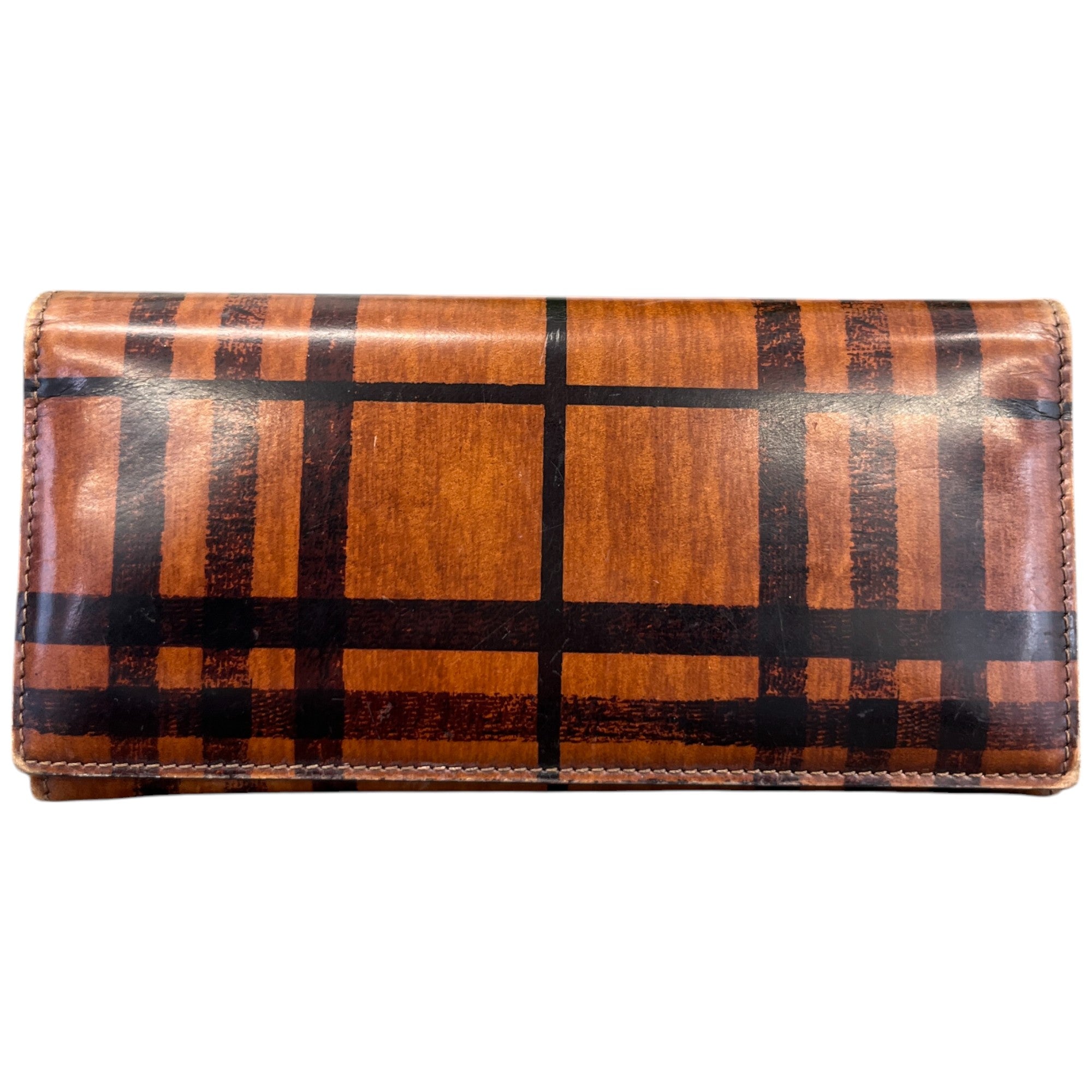 Women's Check Wallet Brown