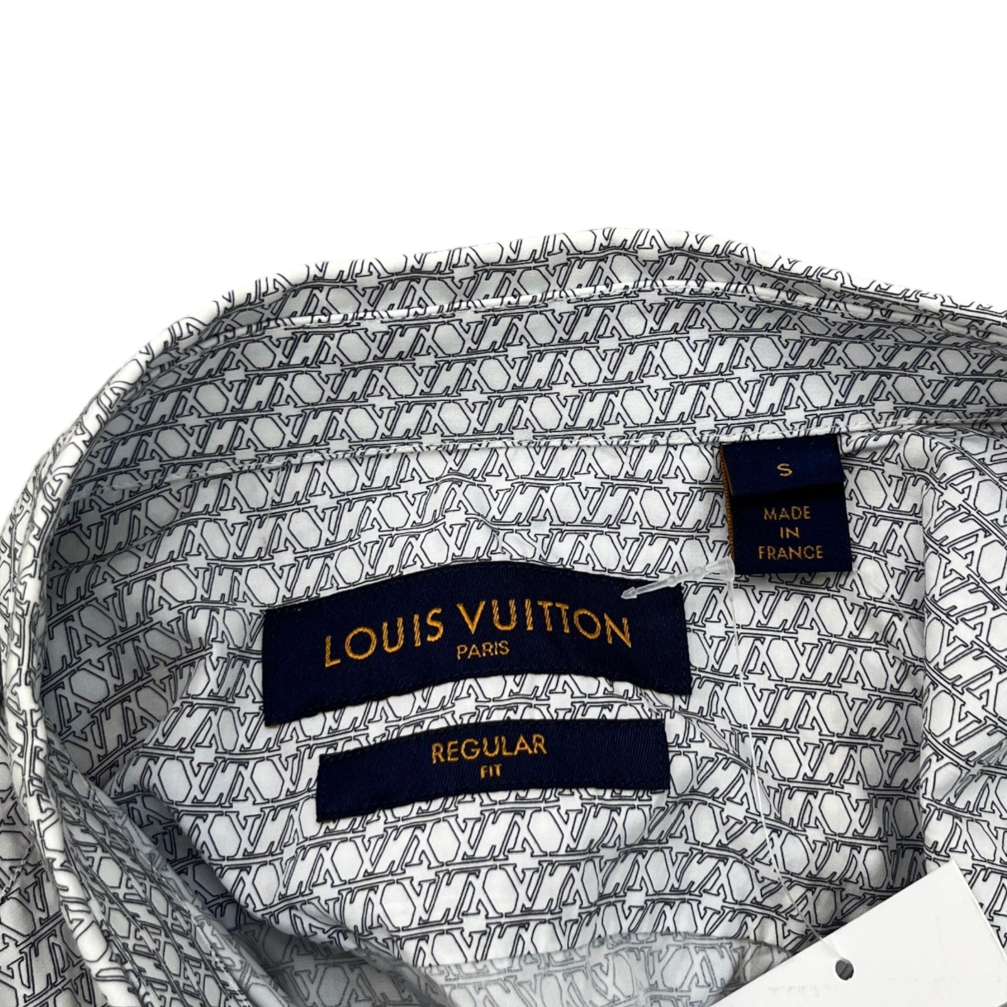 Men's Monogram Geometric Shirt White Size S