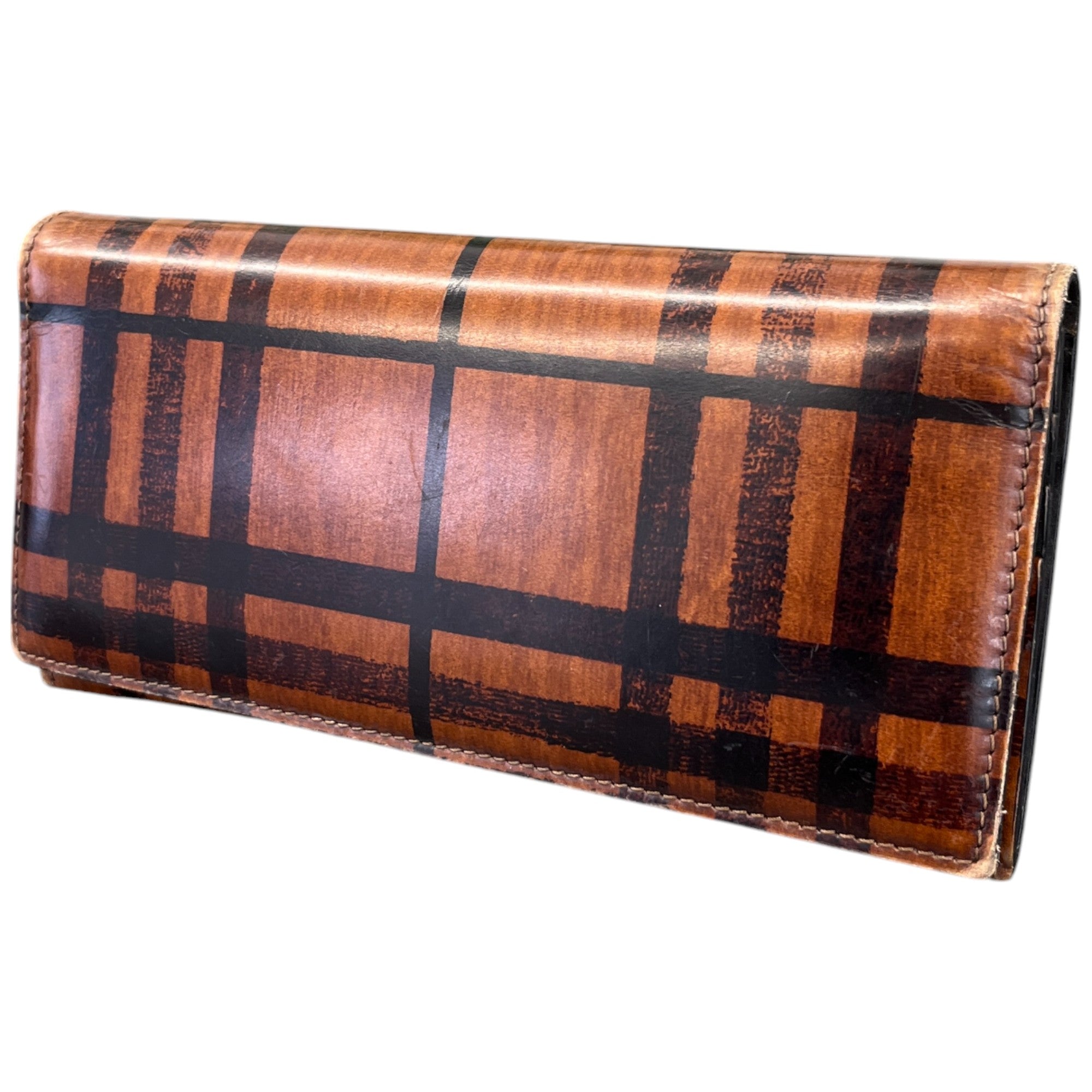 Women's Check Wallet Brown