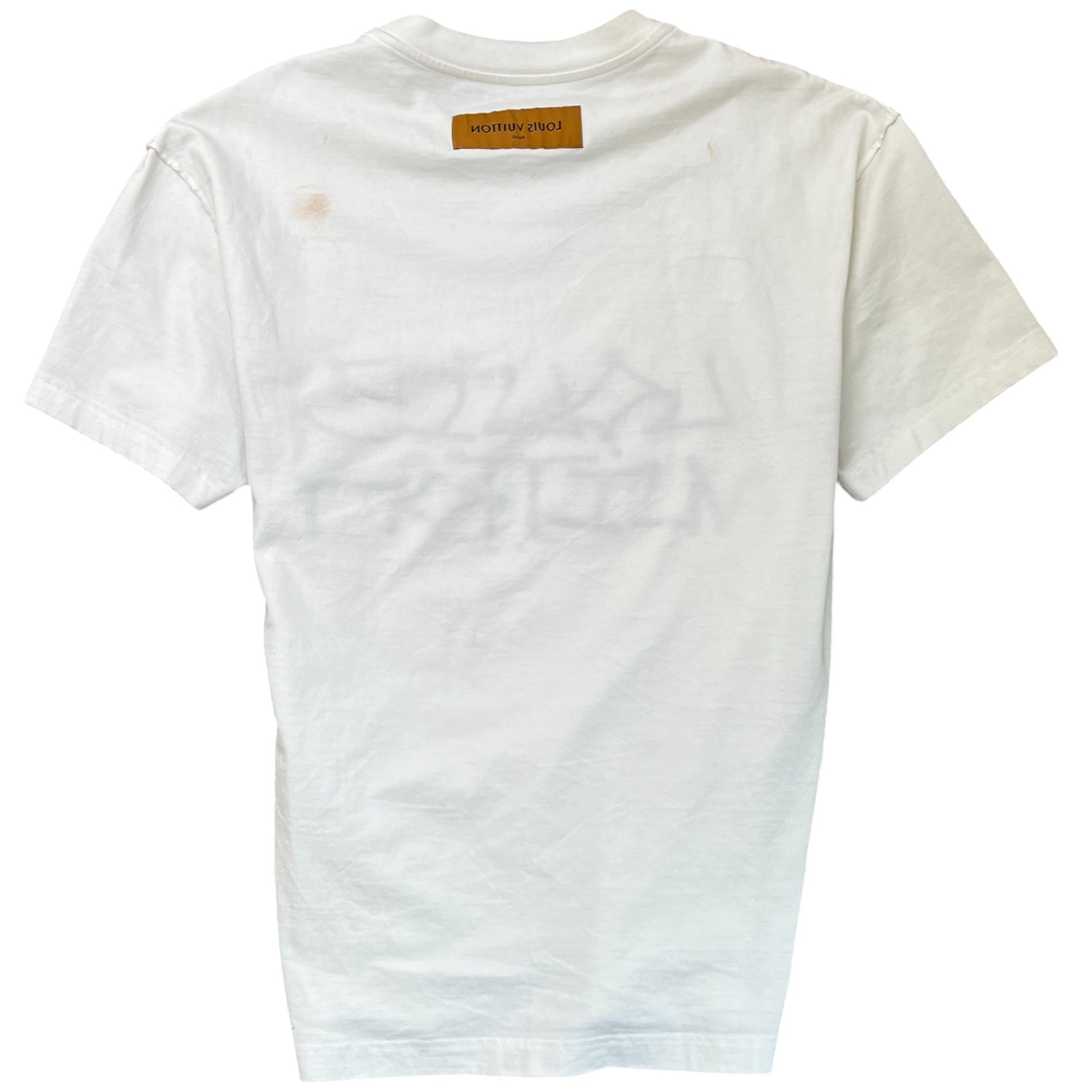 Men's Embroidered Logo T-Shirt White Size S