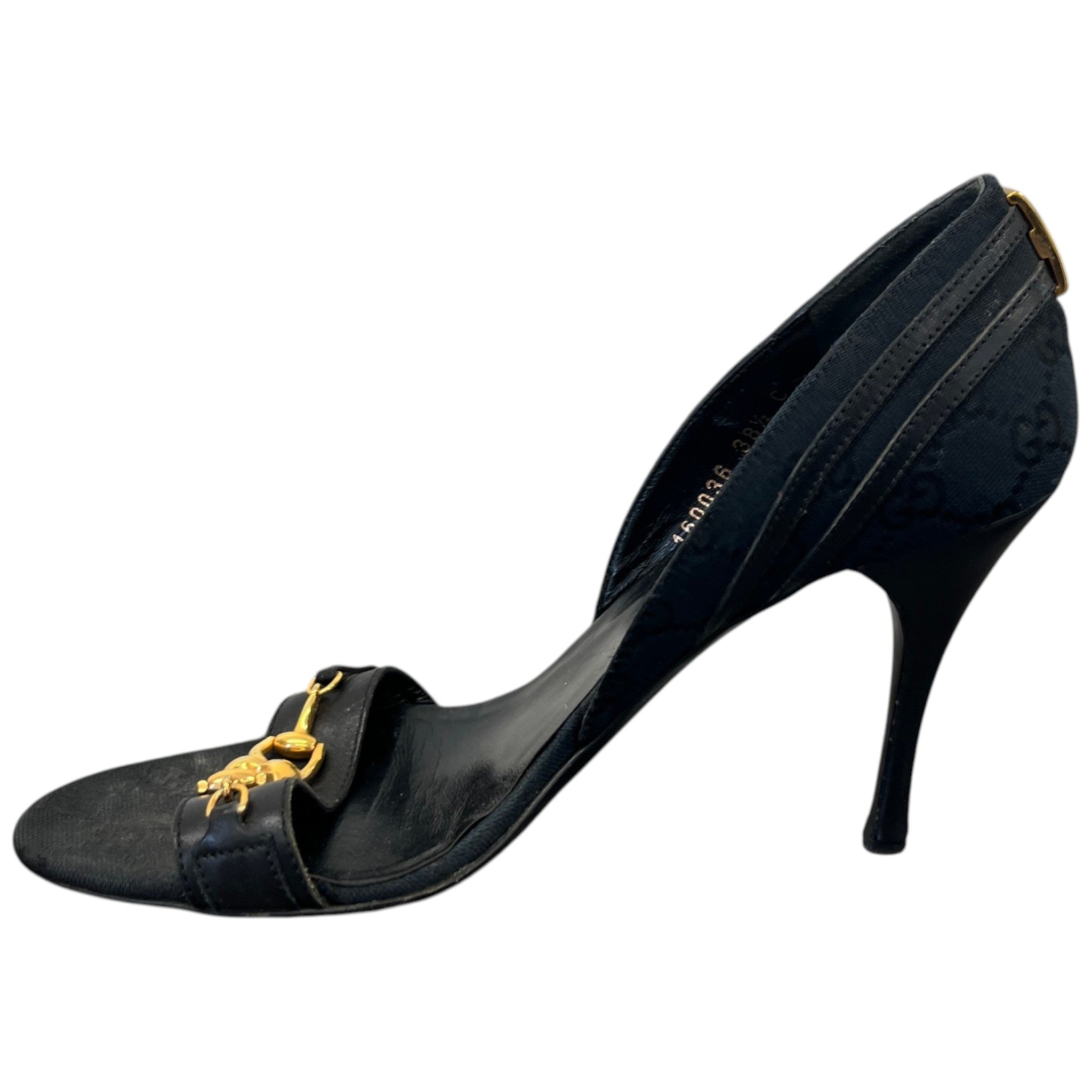 Women's Horsebit Accent Canvas Heels Black Size EU 38.5 / UK 5.5