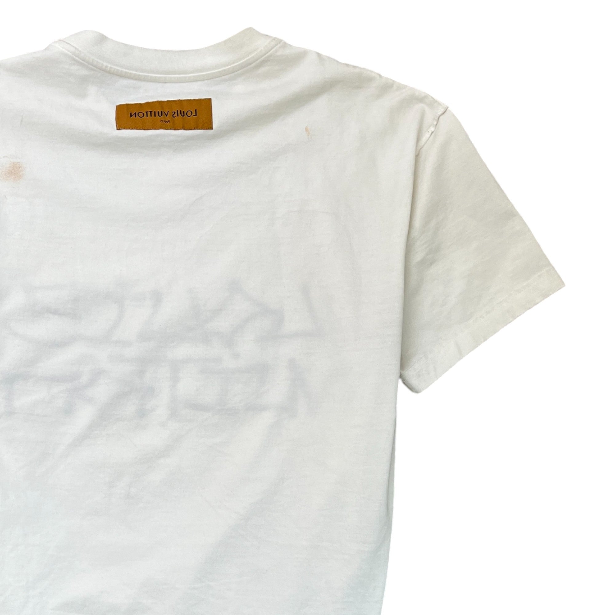 Men's Embroidered Logo T-Shirt White Size S