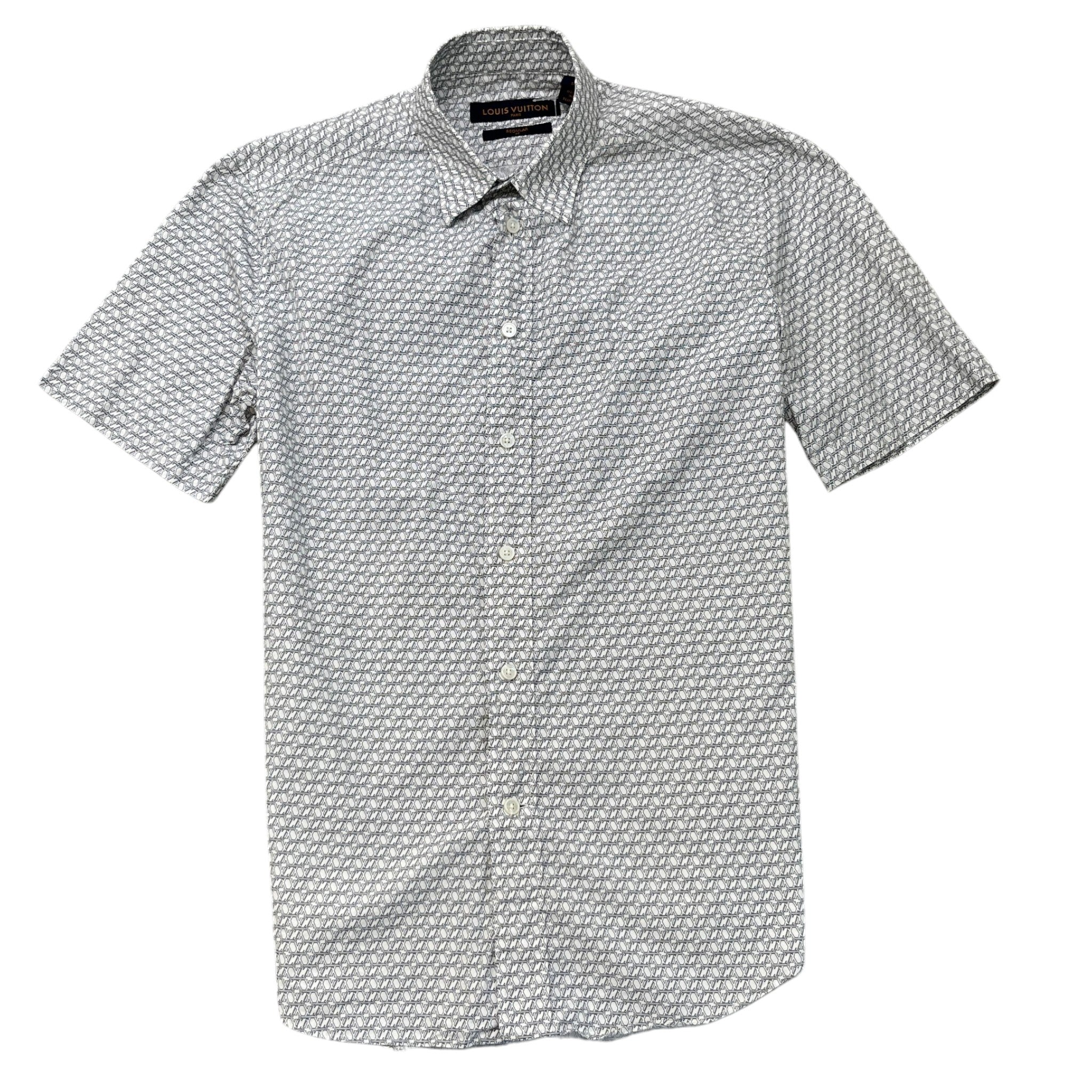 Men's Monogram Geometric Shirt White Size S